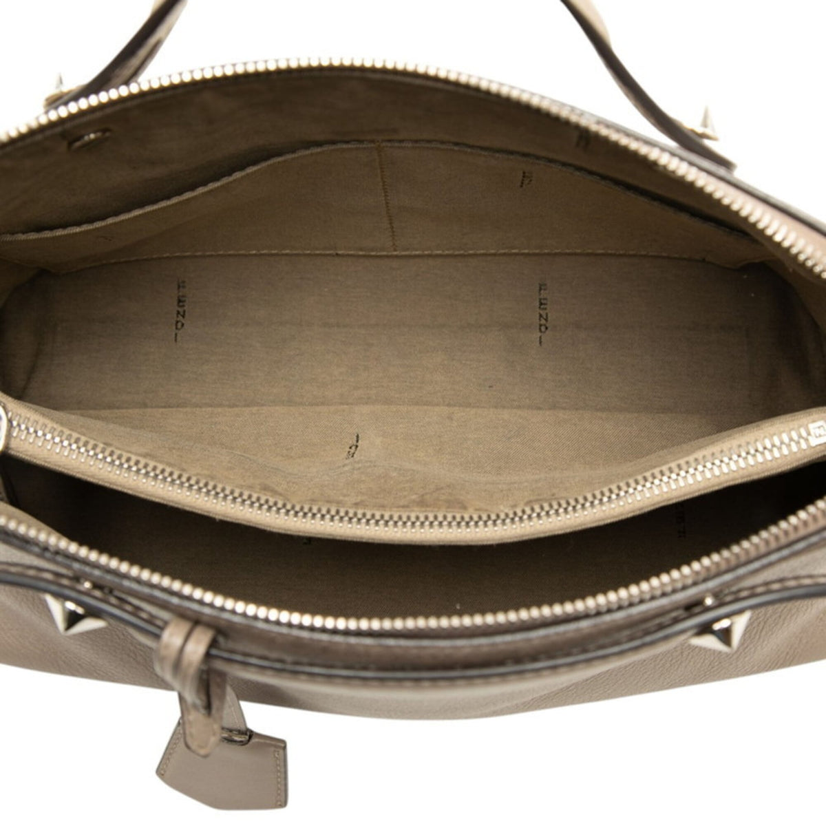 Fendi Beige Leather Handbag Shoulder Bag (Pre-Owned)