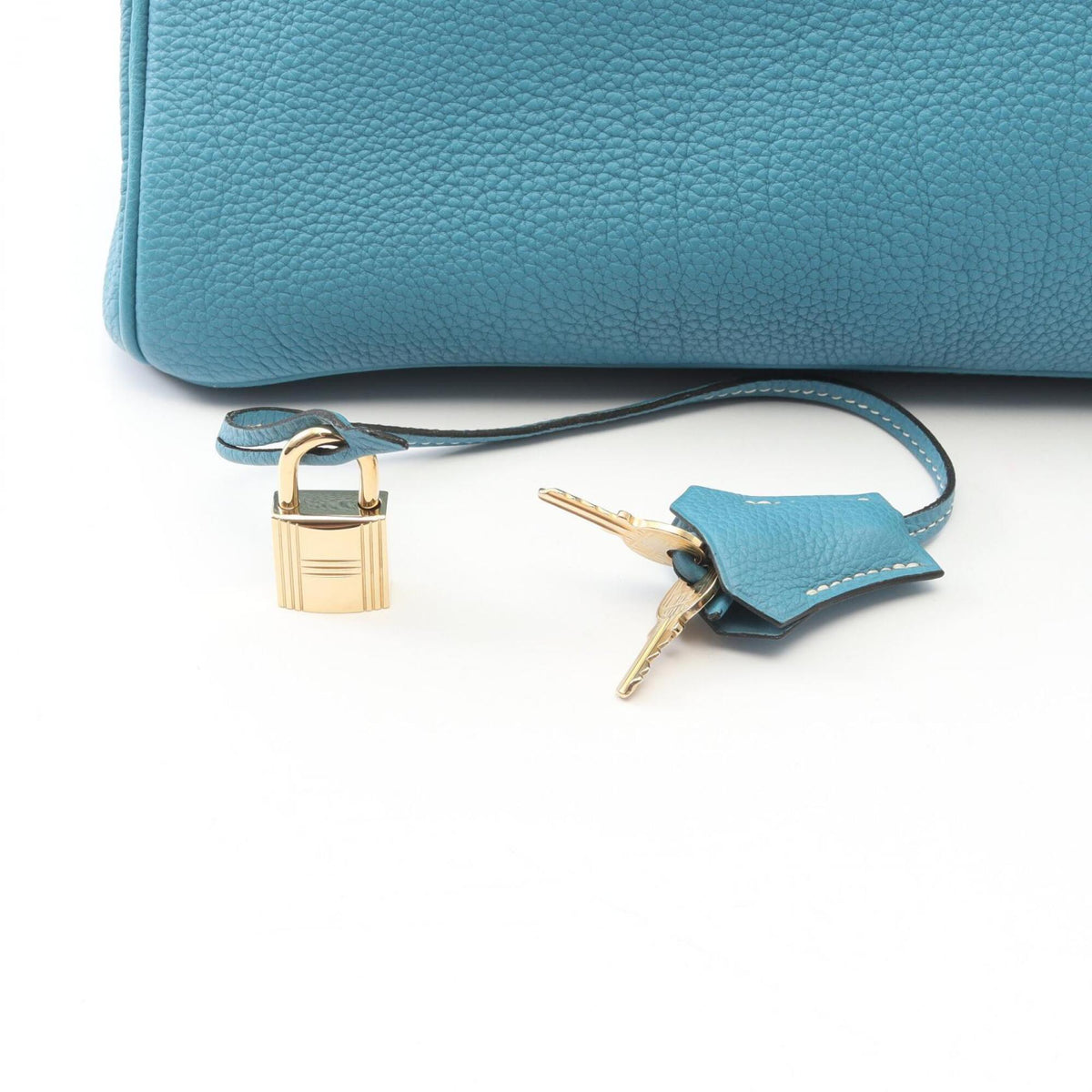 Hermes Blue Togo Leather Handbag (Pre-Owned)