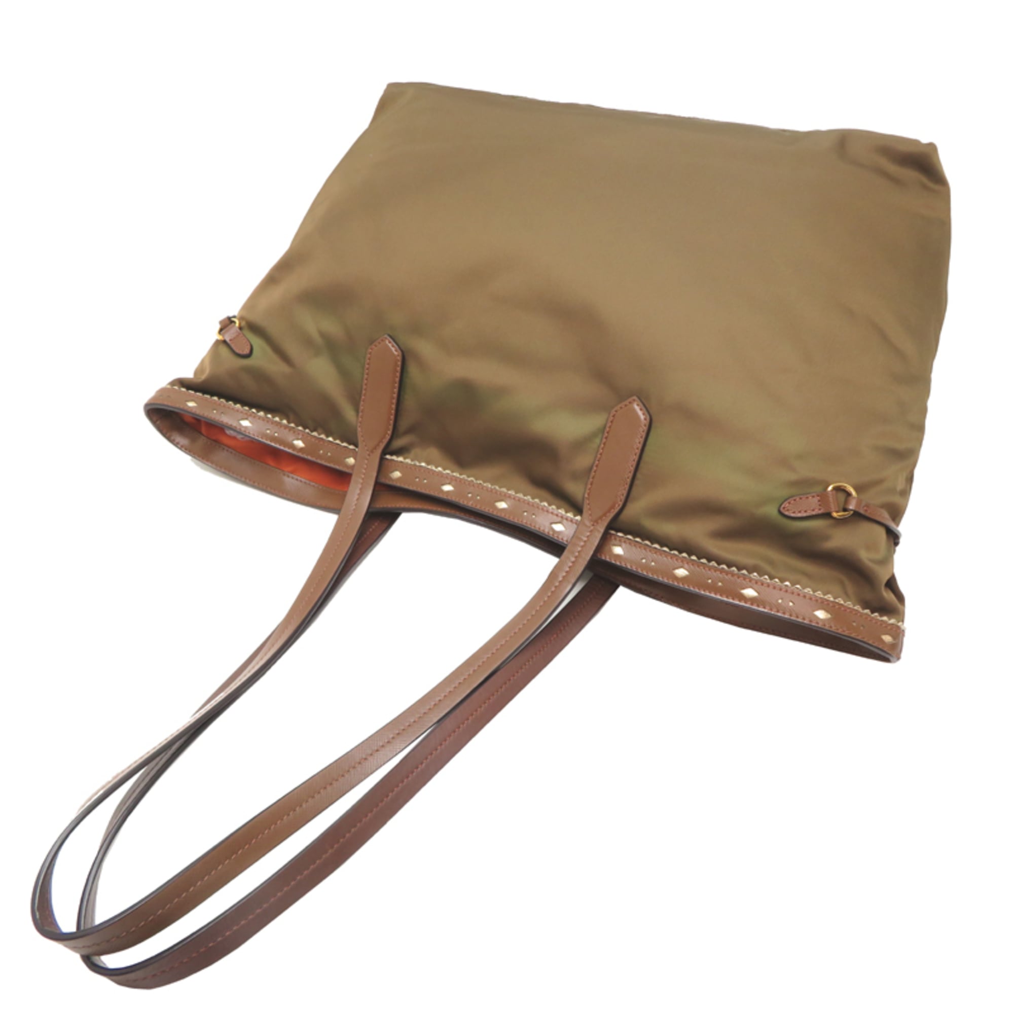 Prada Khaki Nylon Tote Bag (Pre-Owned)