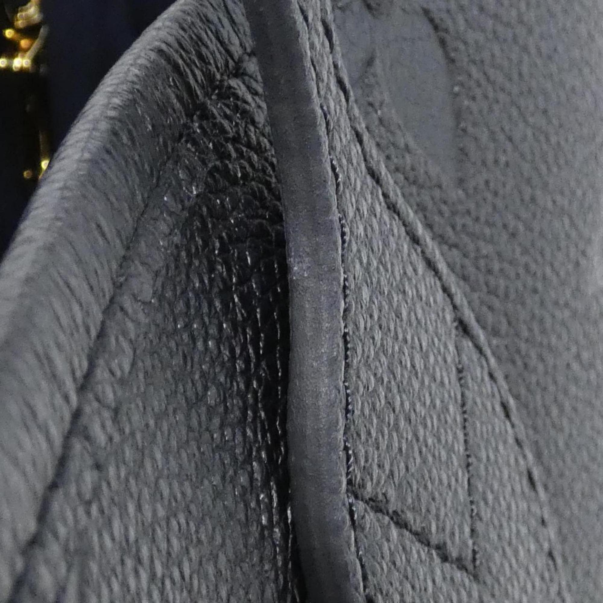 Louis Vuitton Black Leather Handbag (Pre-Owned)