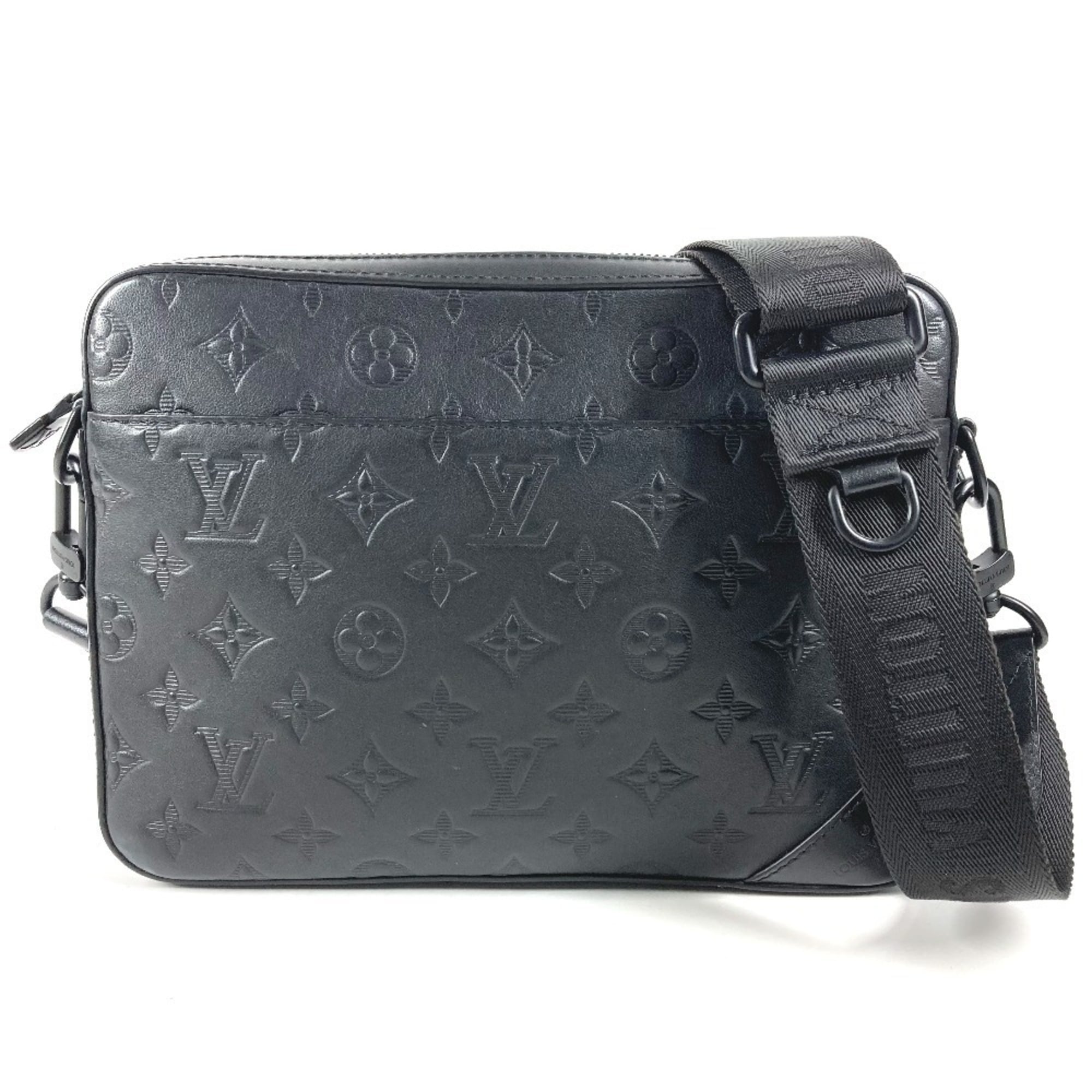 Louis Vuitton Monogram Shadow Black Monogram Shadow Shoulder Bag (Pre-Owned)
