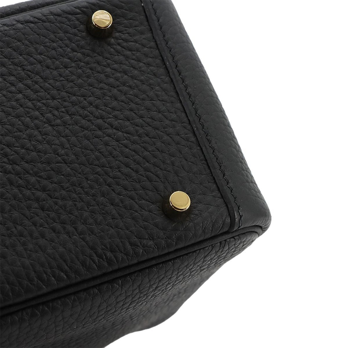 Hermes Black Taurillon Clemence Leather Handbag (Pre-Owned)