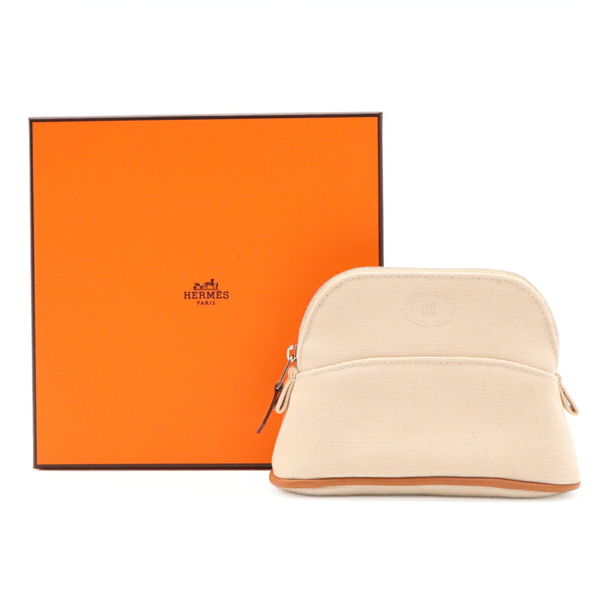 Hermes Natural Cotton Canvas Handbag Pouch (Pre-Owned)