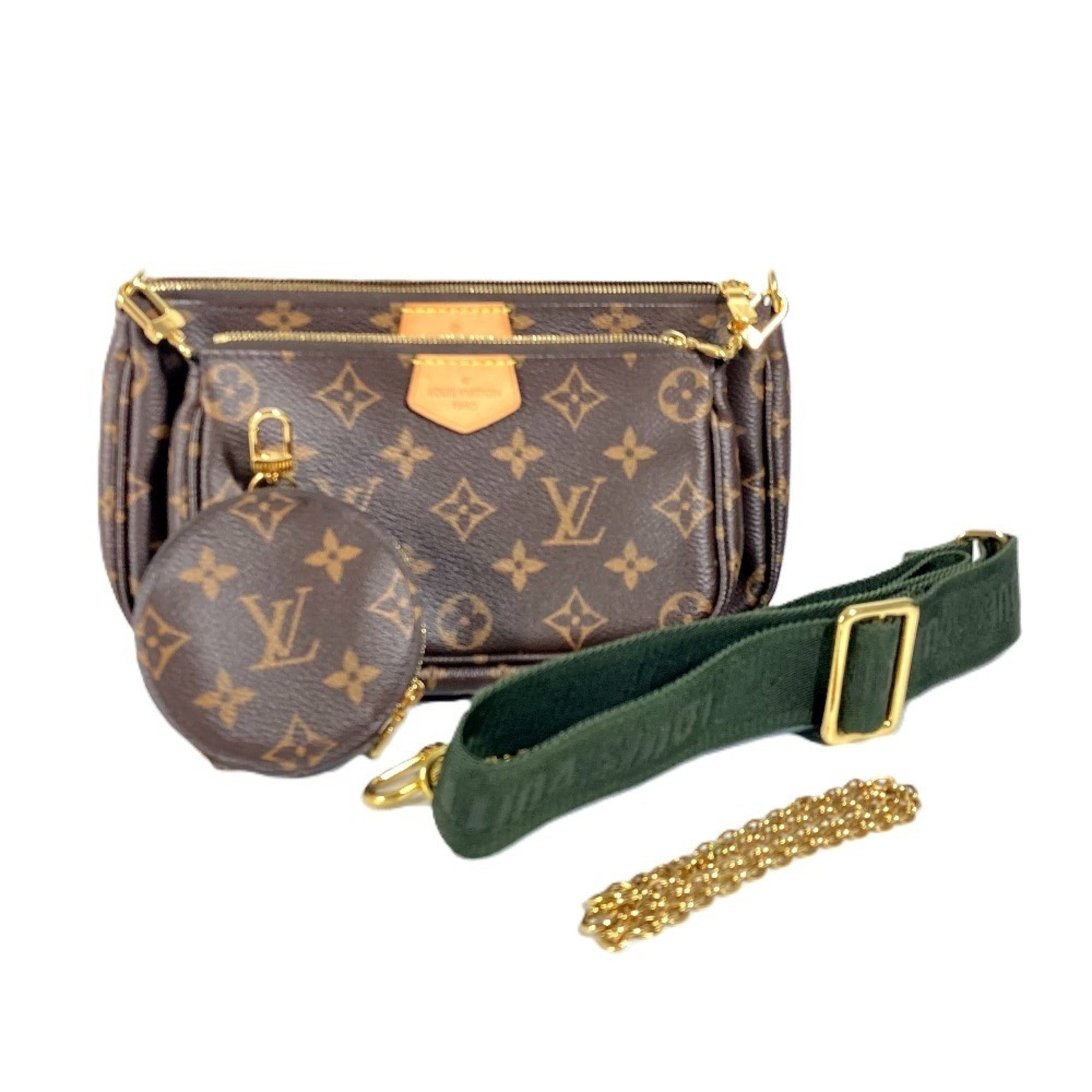 Louis Vuitton Brown Khaki Monogram Pochette Shoulder Bag (Pre-Owned)