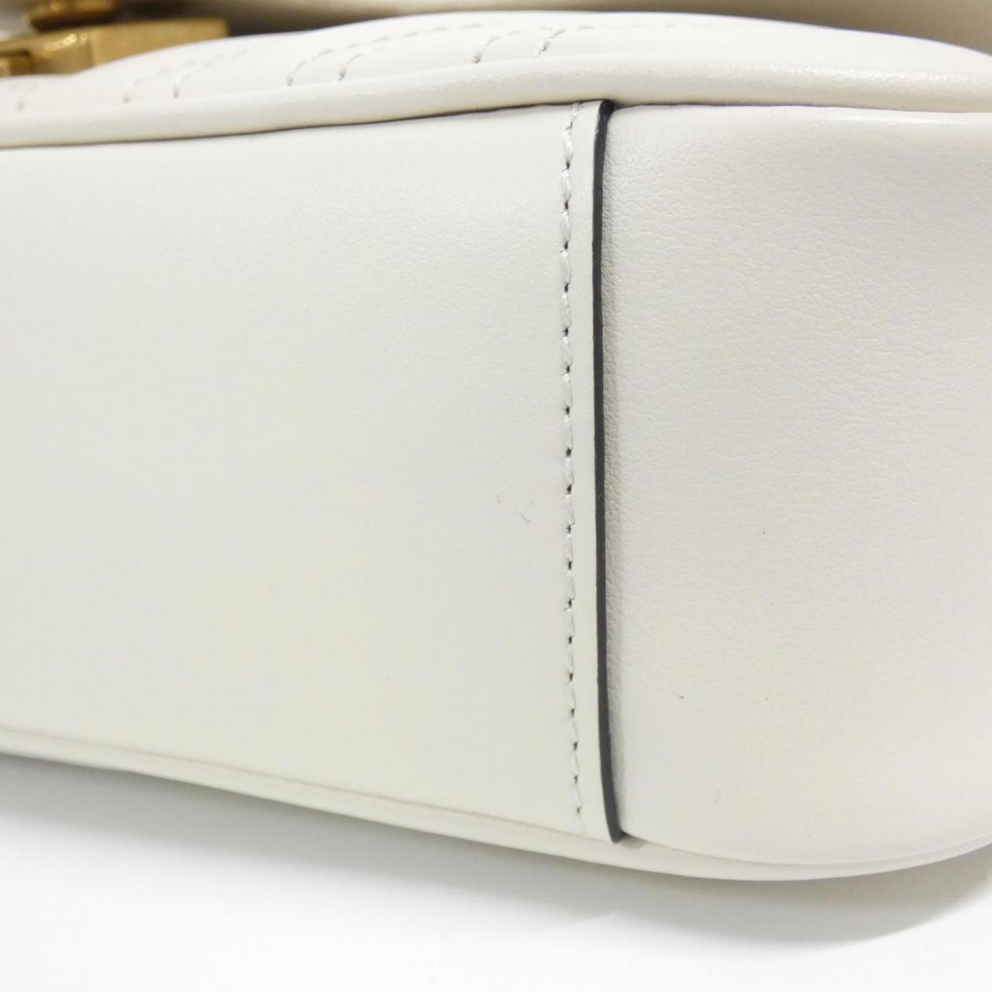 Gucci White Leather Shoulder Bag (Pre-Owned)