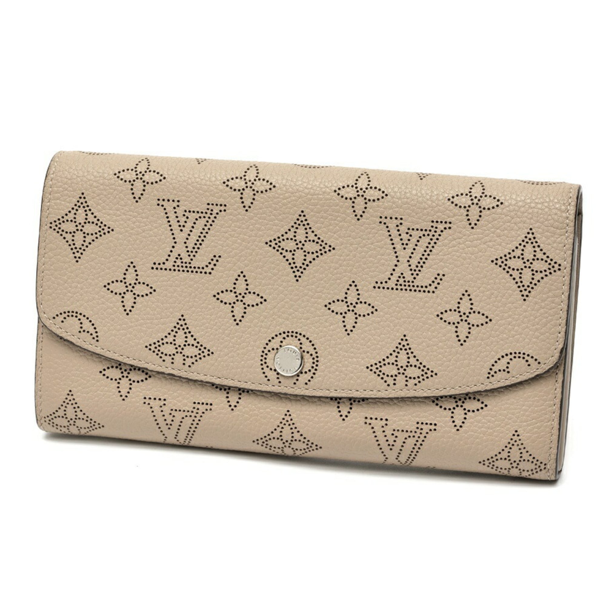 Louis Vuitton Mahina Grayish Mahina Leather Long Wallet (Bi-Fold) (Pre-Owned)
