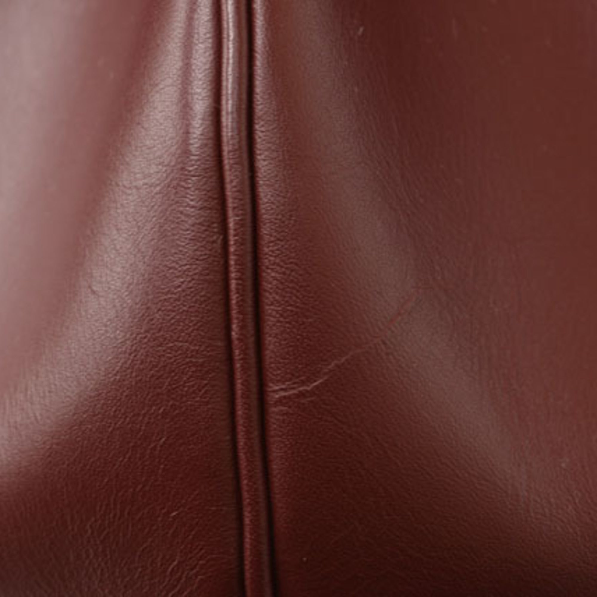 Cartier Bordeaux Leather Shoulder Bag (Pre-Owned)