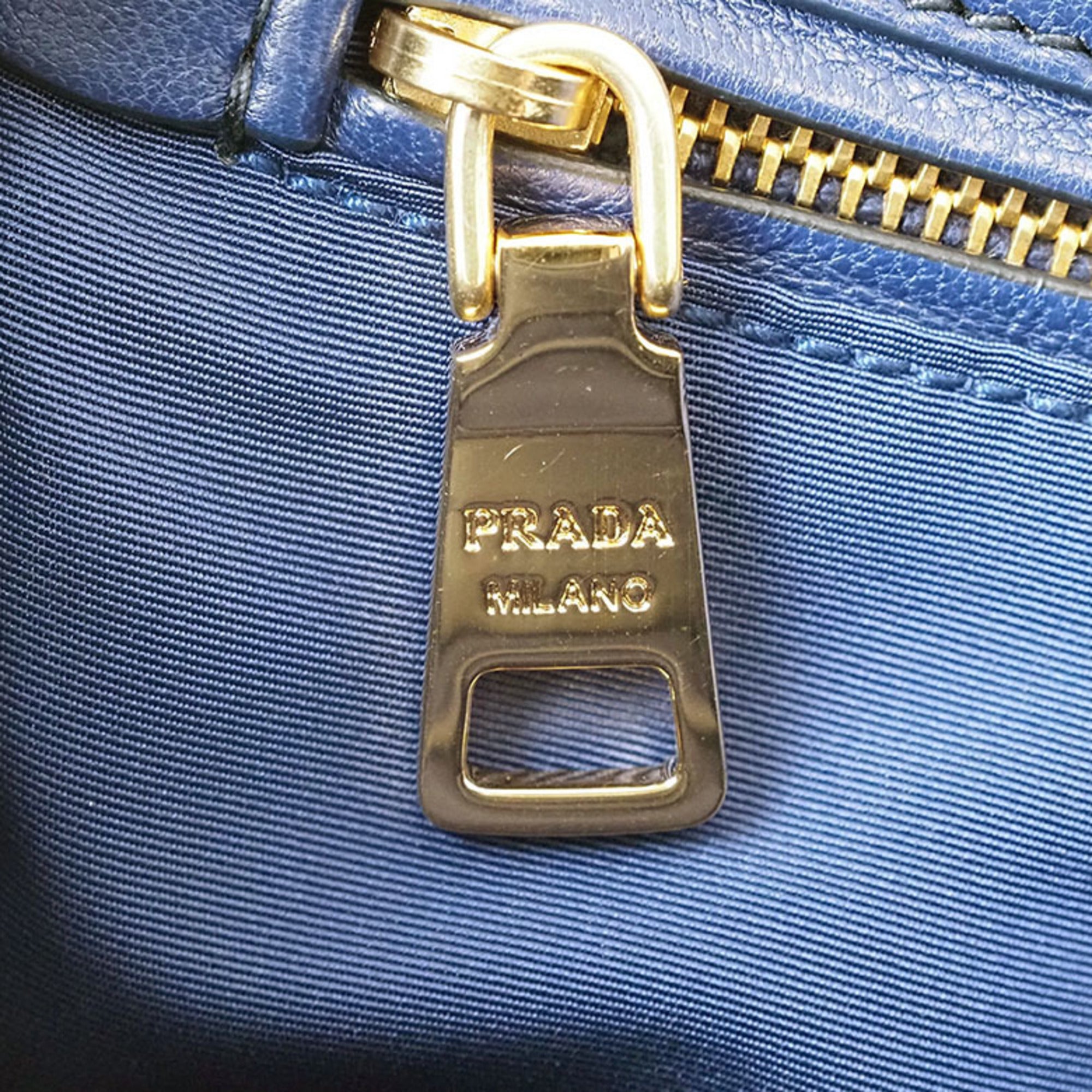 Prada Navy Nylon Shoulder Bag (Pre-Owned)