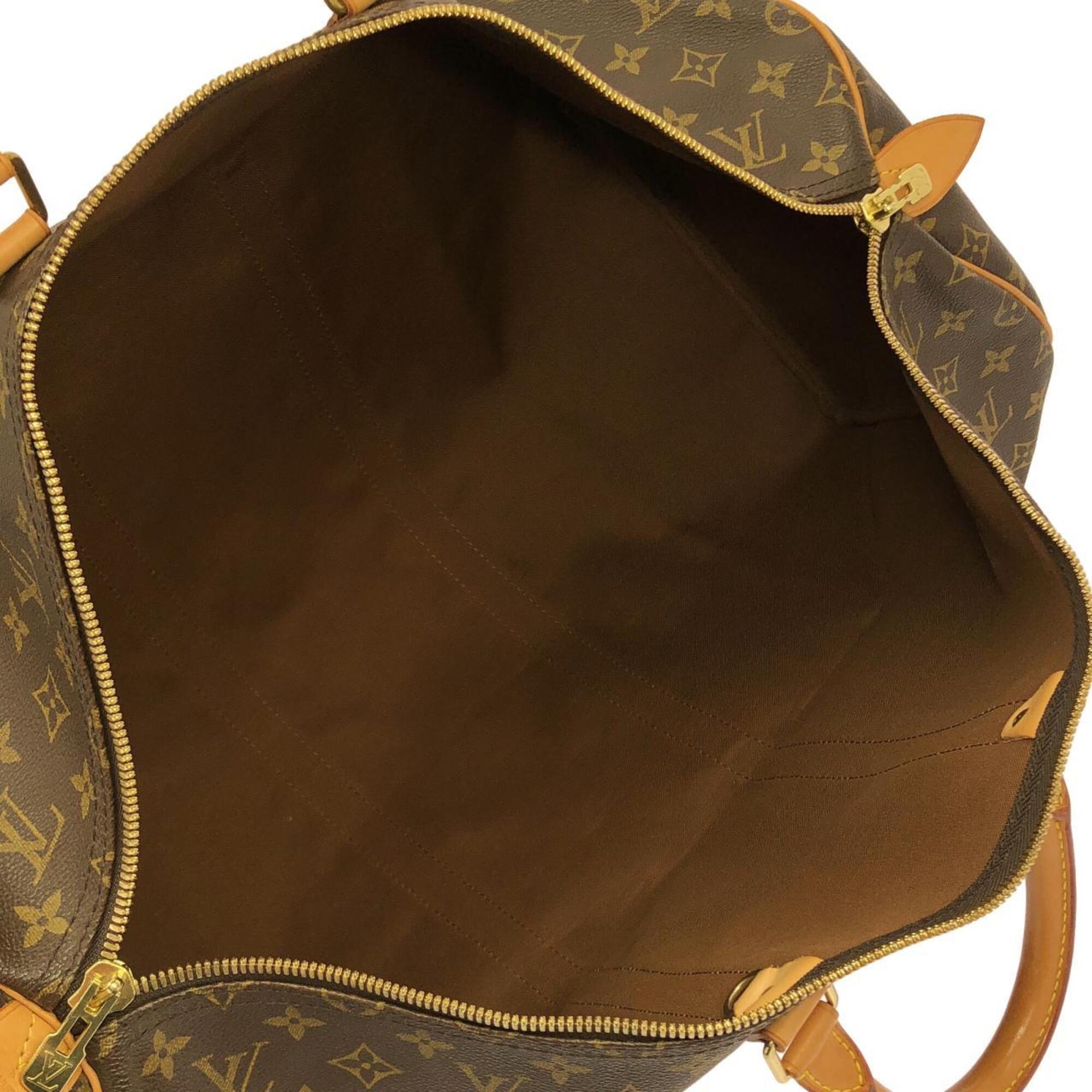 Louis Vuitton Monogram Marron Coated Canvas Boston Bag (Pre-Owned)