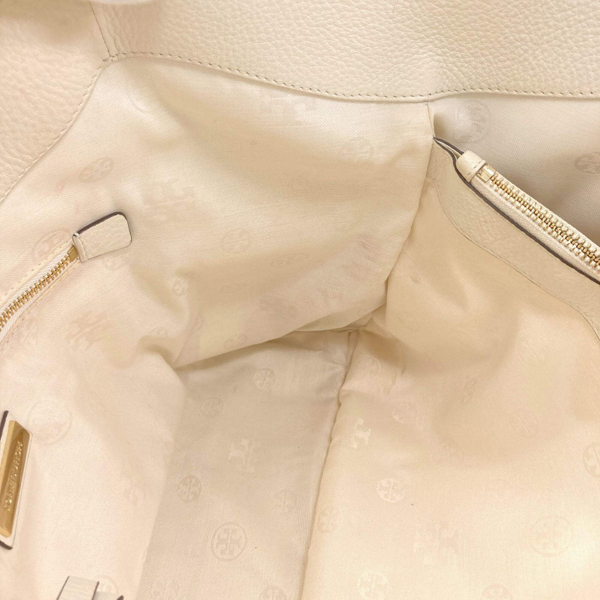 Tory Burch White Leather Tote Bag (Pre-Owned)