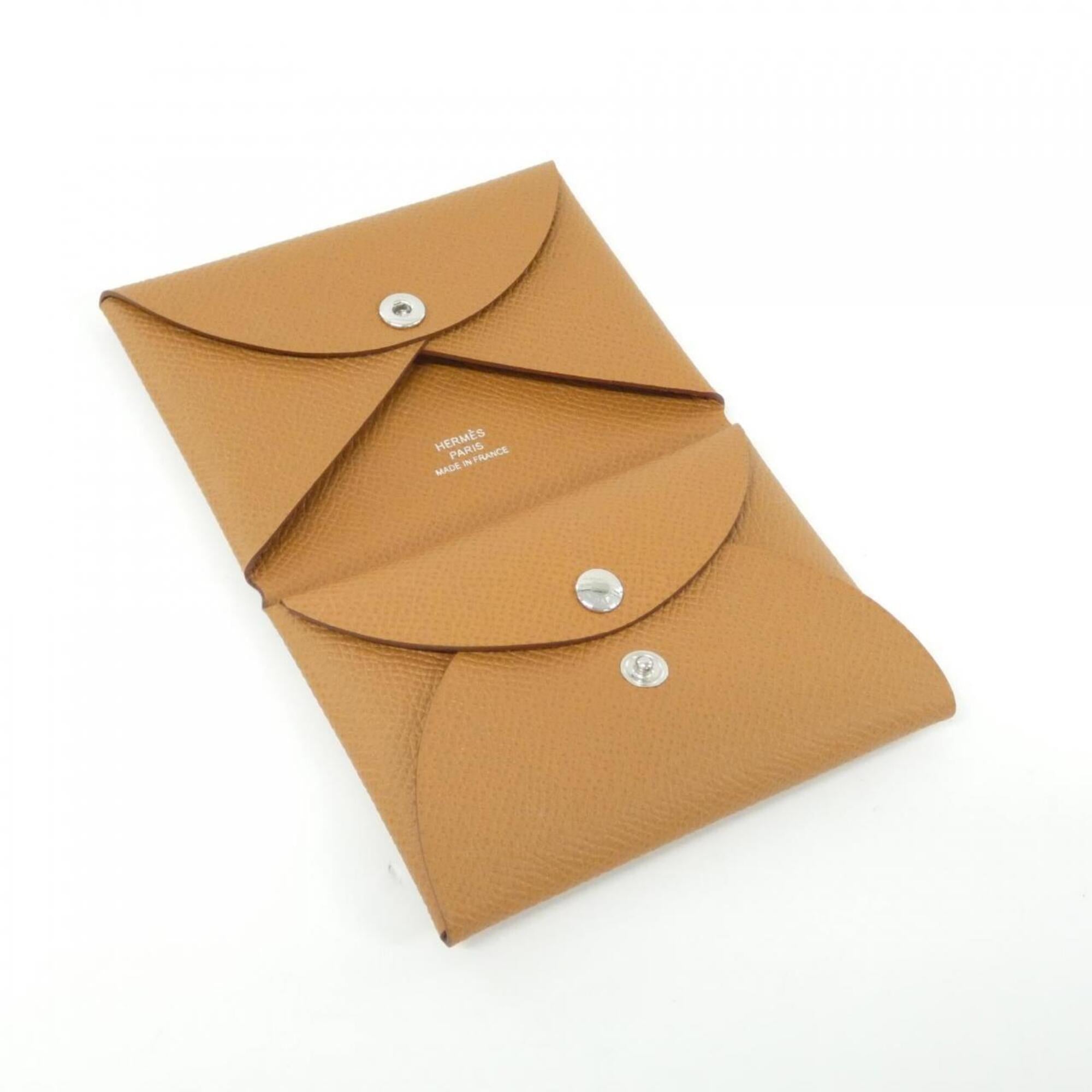 Hermes Gold Epsom Leather Coin Purse/Coin Case (Pre-Owned)