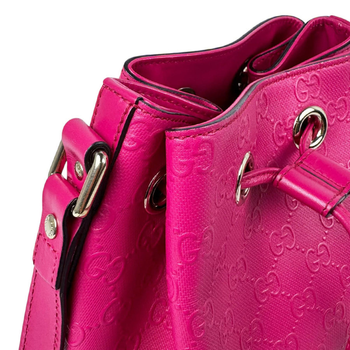 Gucci Pink Leather Shoulder Bag (Pre-Owned)