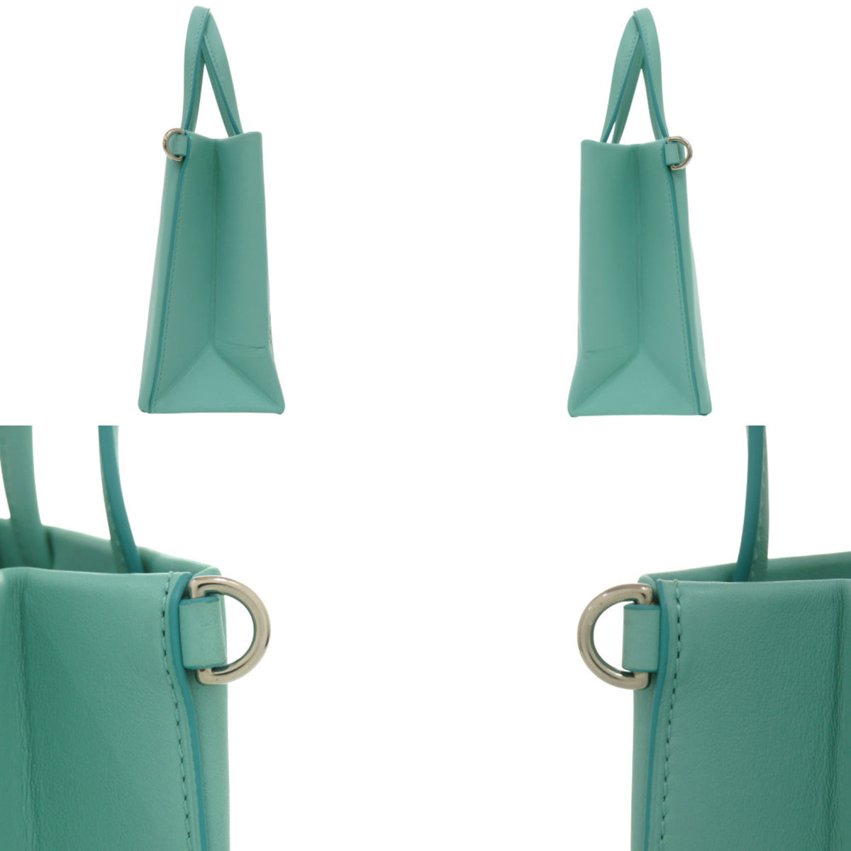 Tiffany Light Blue Tiffany Blue Leather Handbag (Pre-Owned)