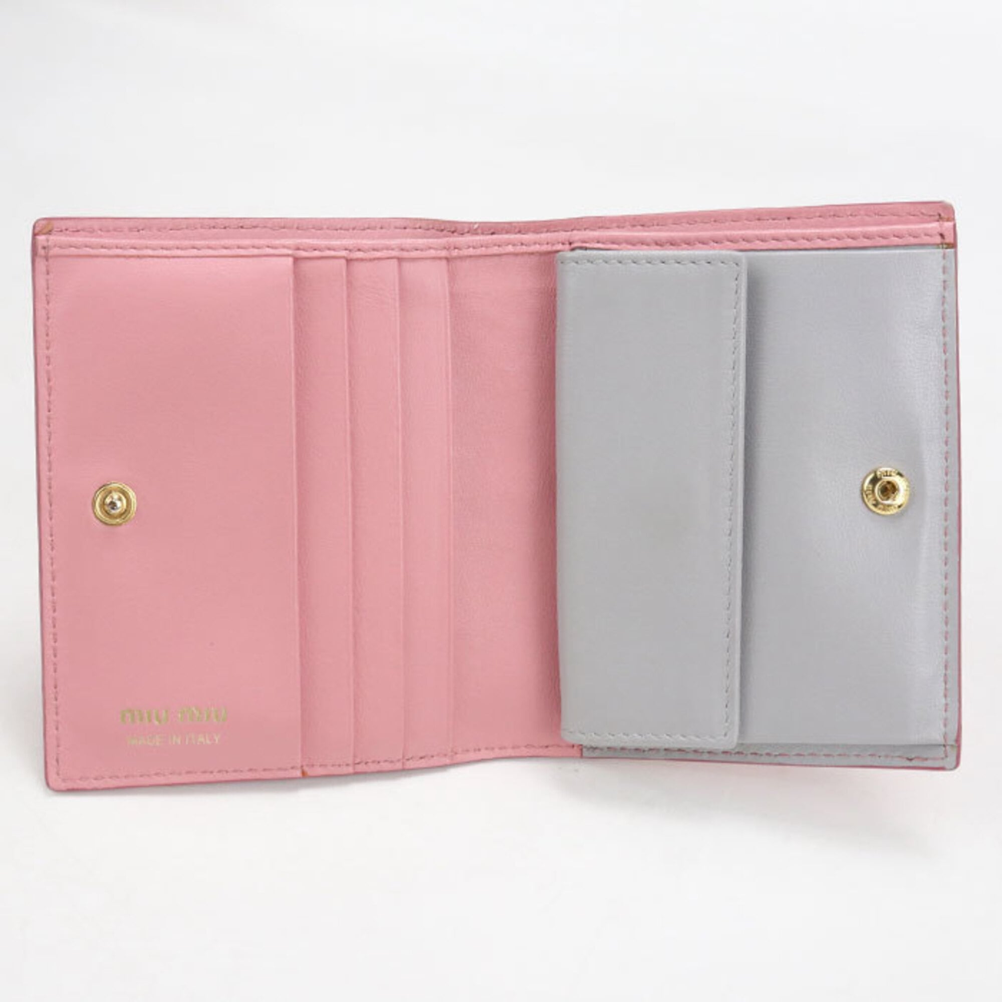 Miu Miu Pink Leather Wallet (Bi-Fold) (Pre-Owned)