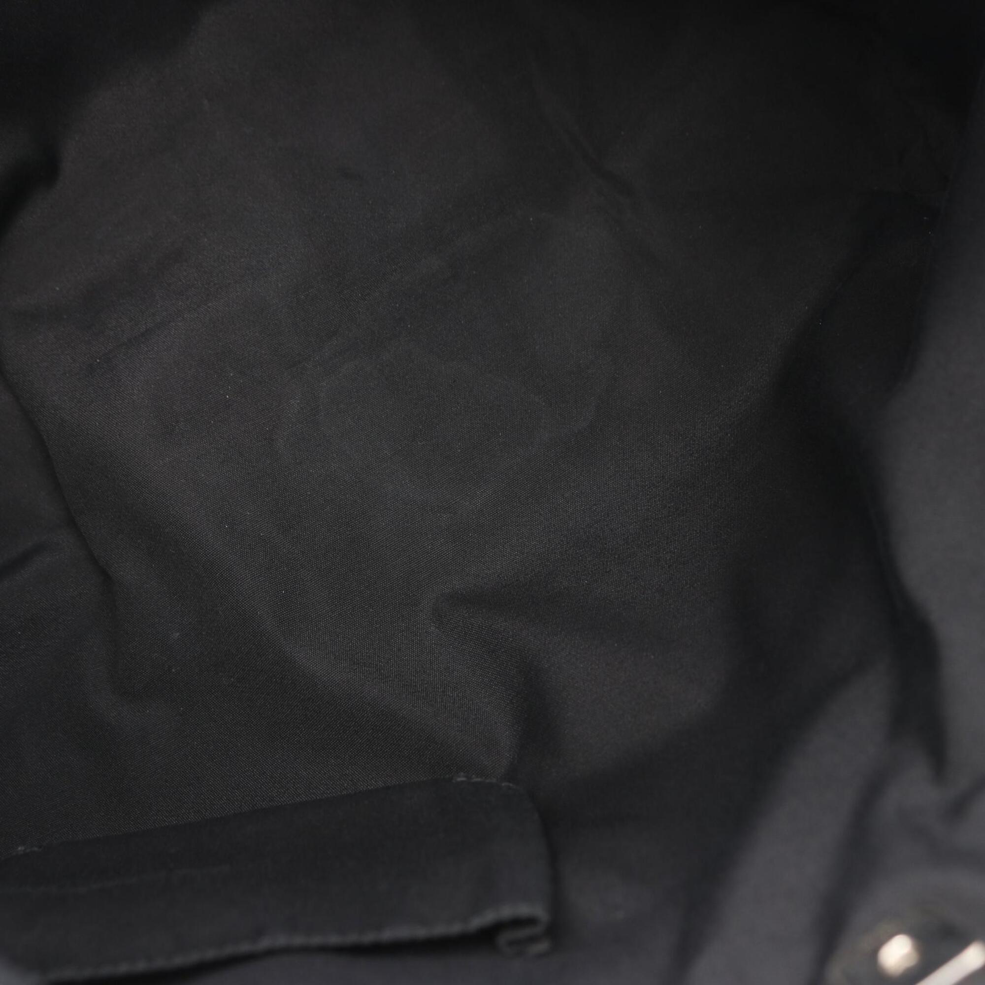 Gucci Black Nylon Leather Handbag Tote Bag (Pre-Owned)
