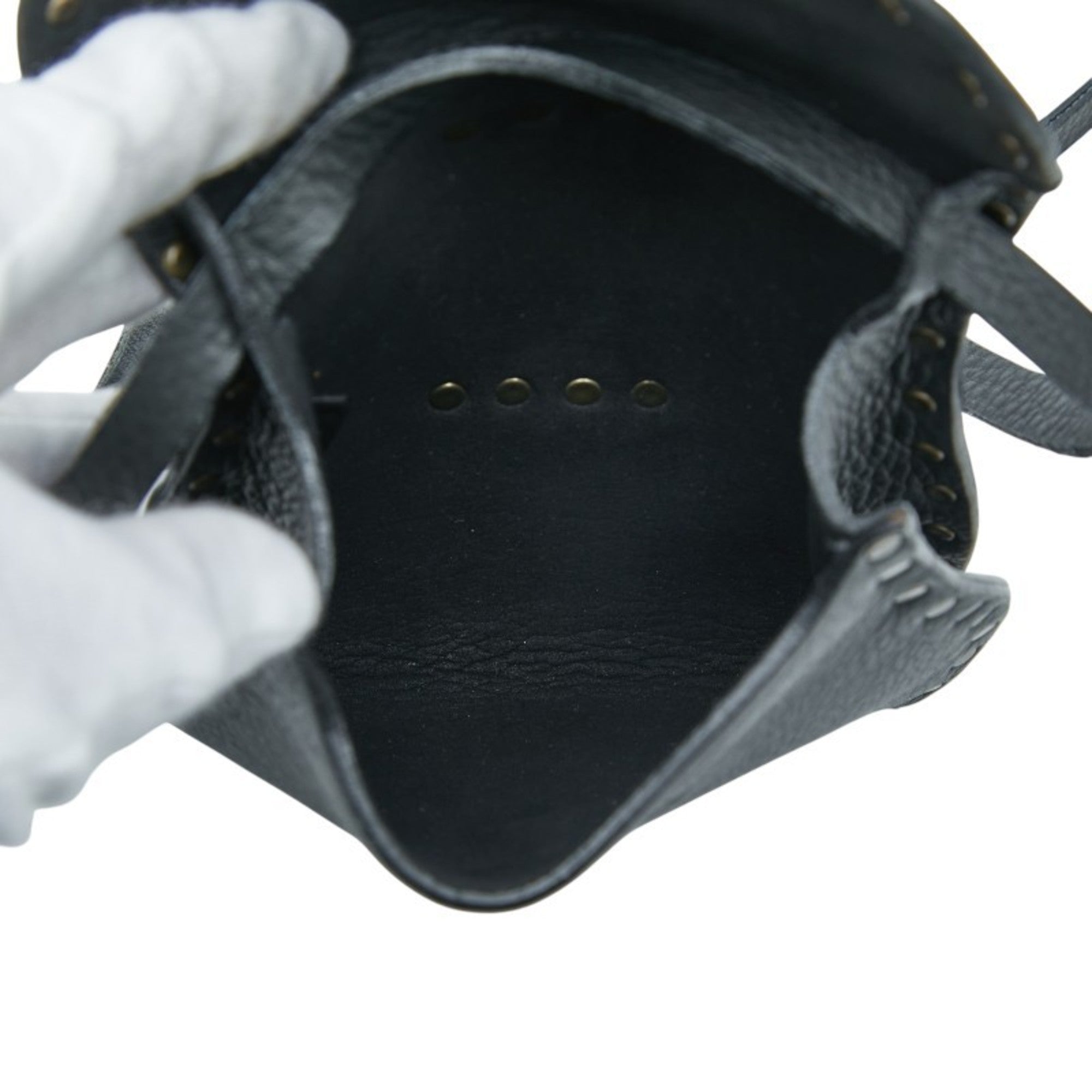 Celine Black Leather Pochette Shoulder Bag (Pre-Owned)