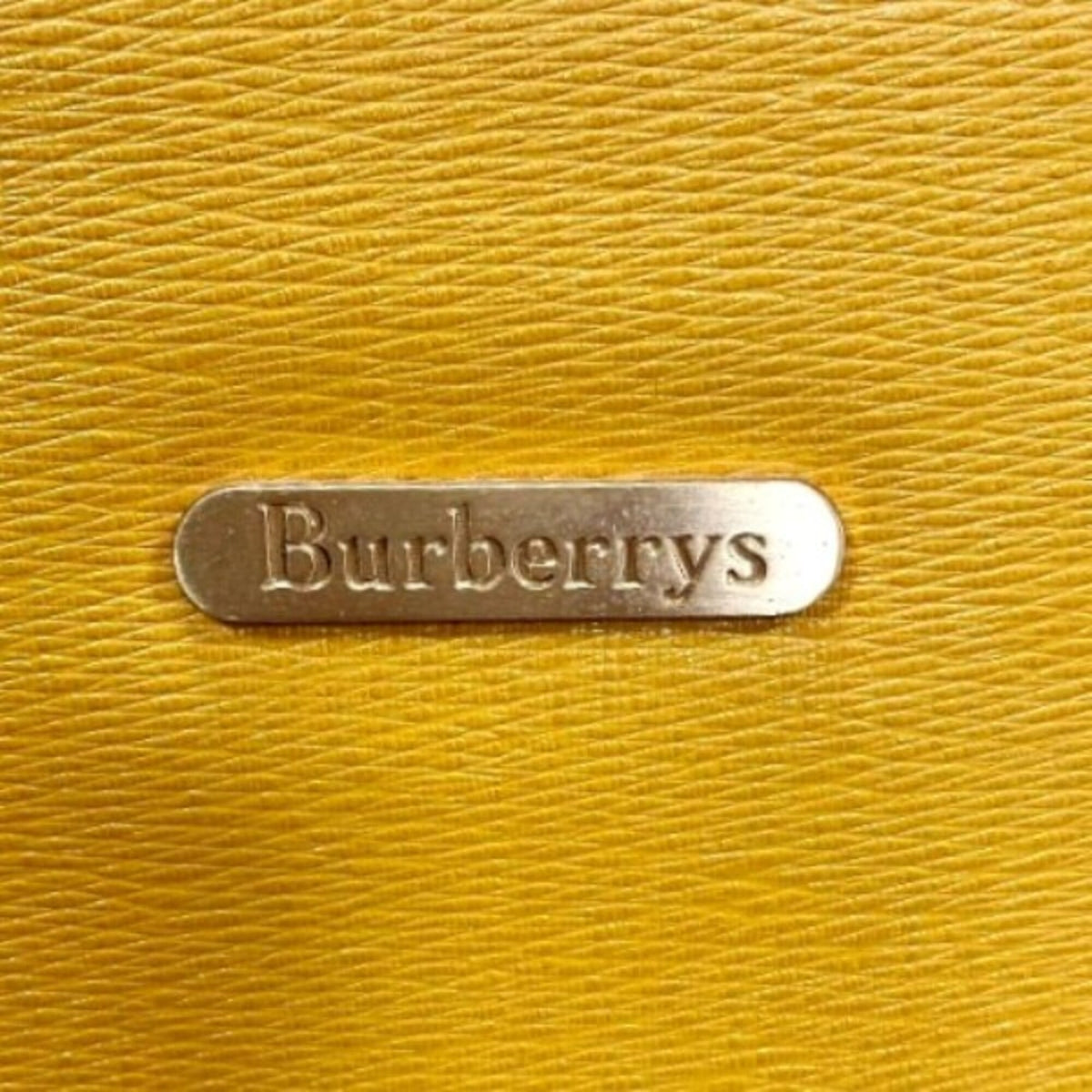 Burberry Yellow Leather Shoulder Bag Tote Bag (Pre-Owned)