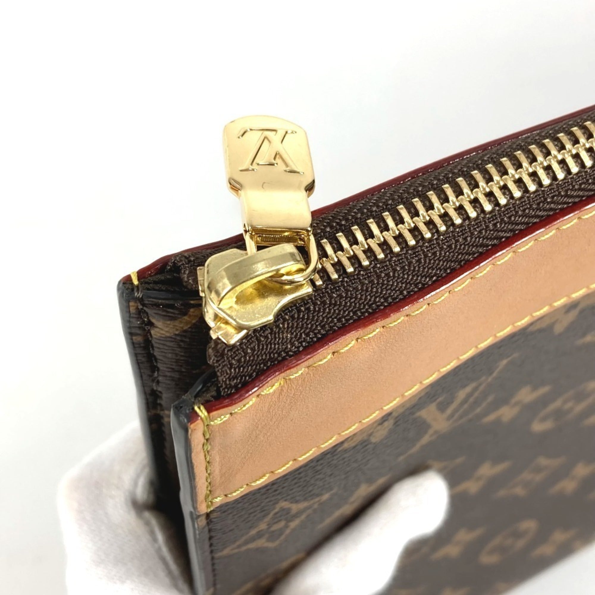 Louis Vuitton Brown Monogram Clutch Bag Pochette Pouch (Pre-Owned)