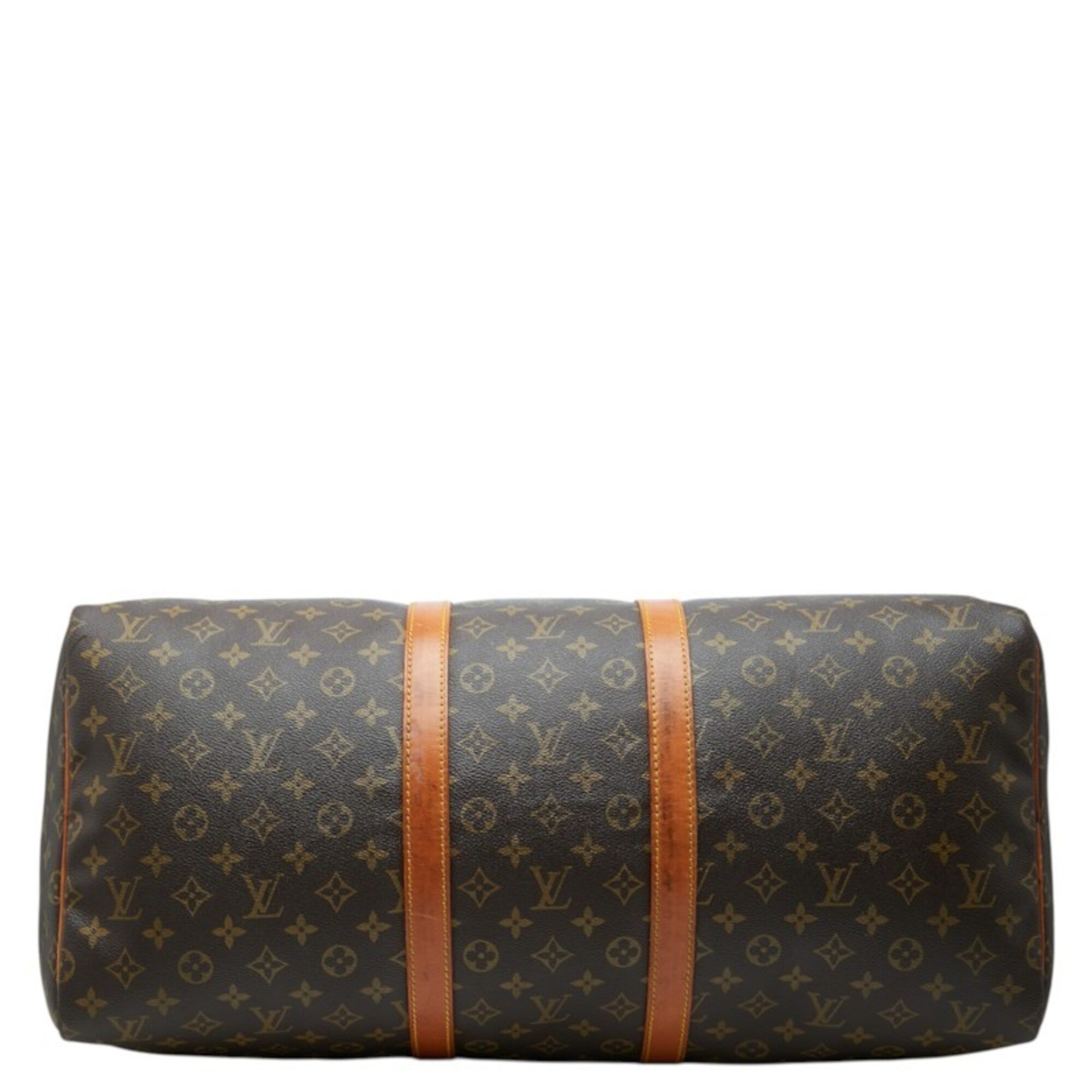 Louis Vuitton Brown Pvc Leather Boston Bag (Pre-Owned)