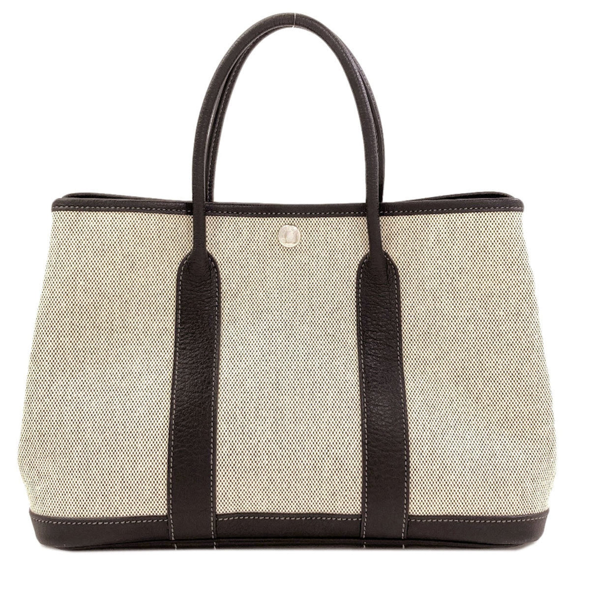 Hermes Gray Toile H Handbag (Pre-Owned)