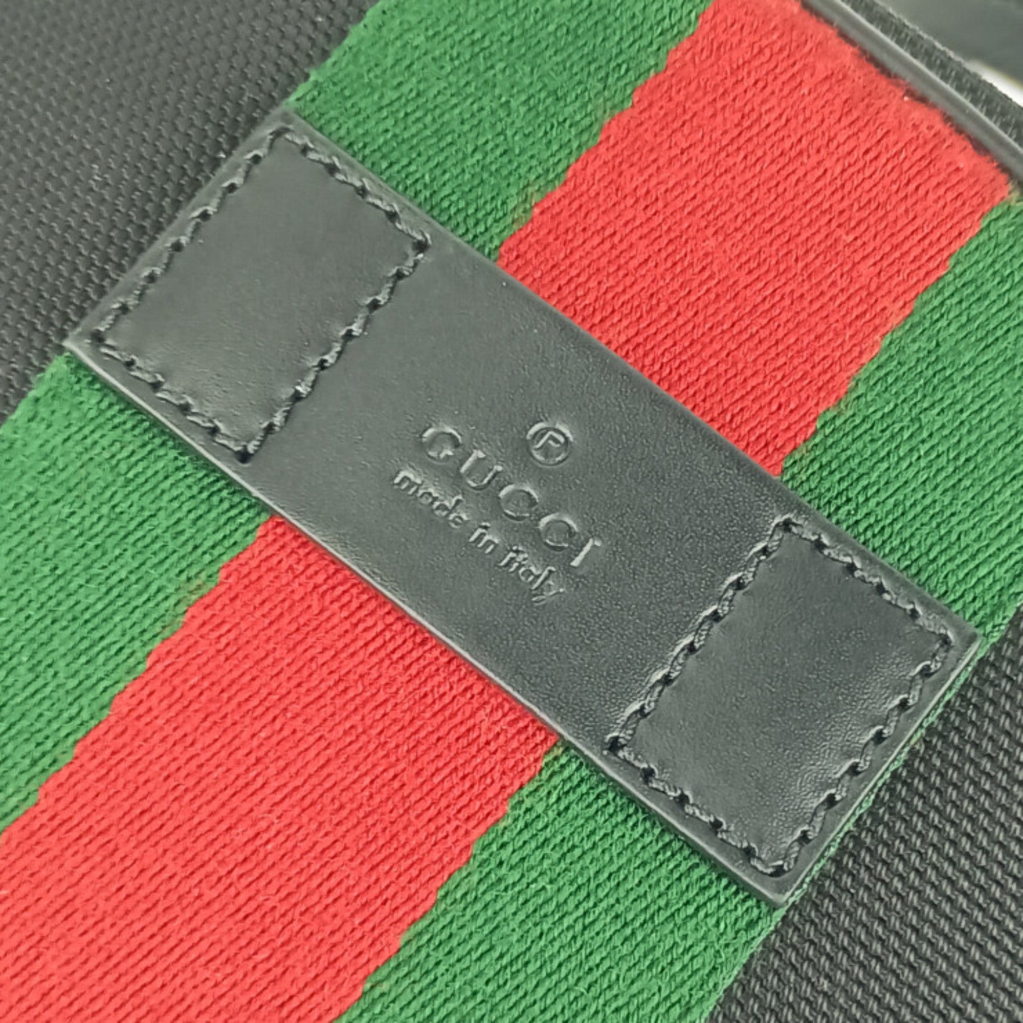 Gucci Black Canvas Leather Backpack (Pre-Owned)
