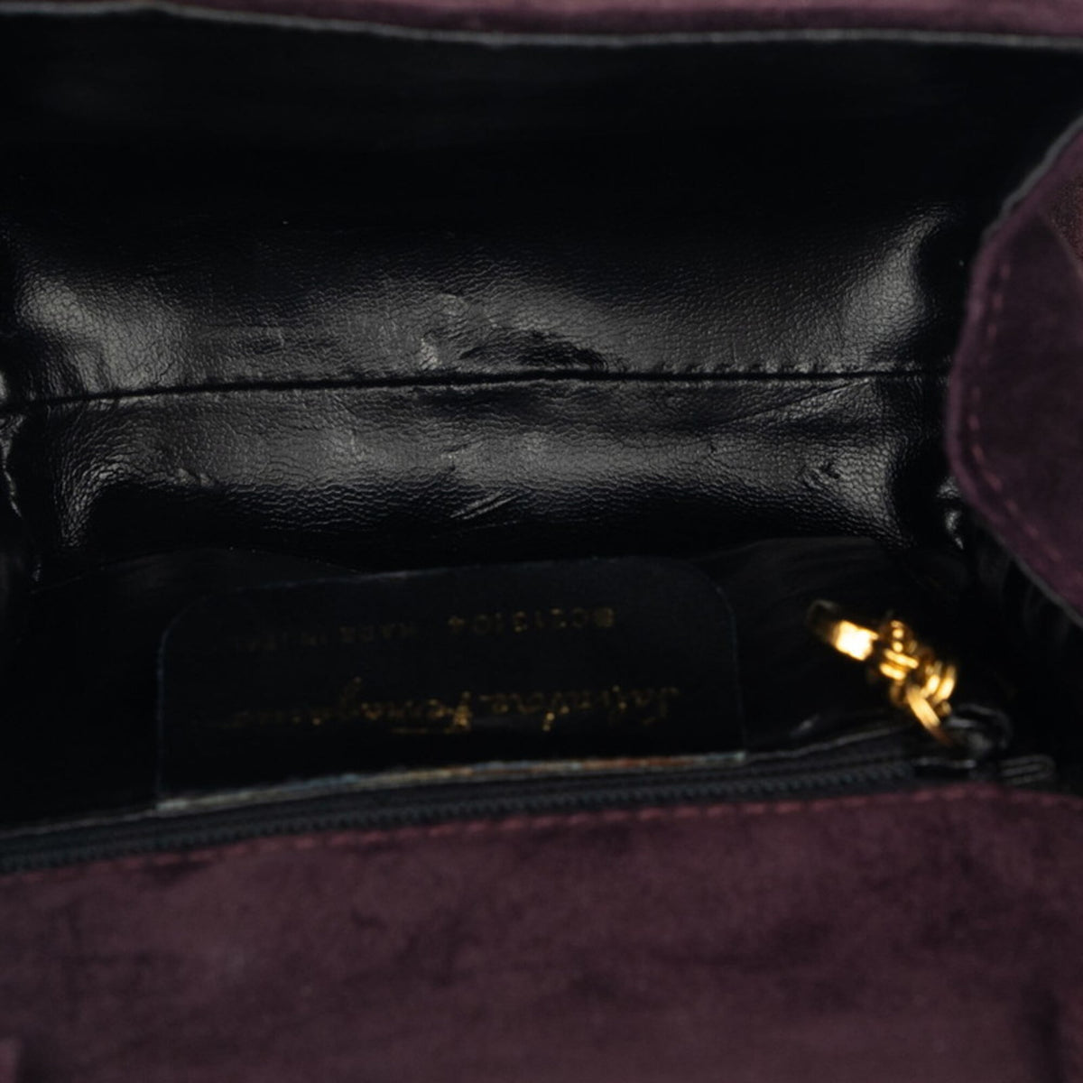 Salvatore Ferragamo Burgundy Suede Handbag Shoulder Bag (Pre-Owned)