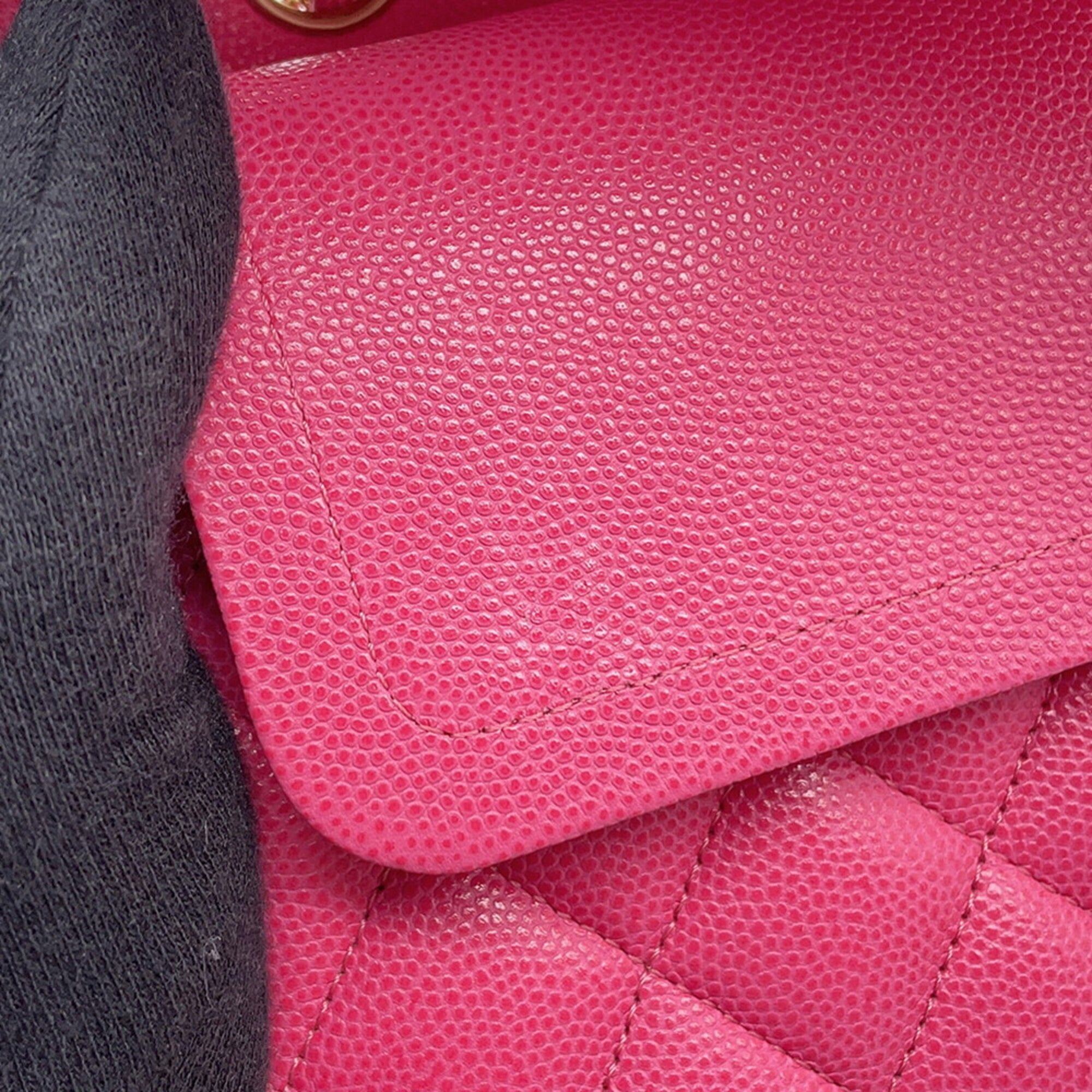 Chanel Matelasse Pink Grained Calfskin Handbag Shoulder Bag (Pre-Owned)