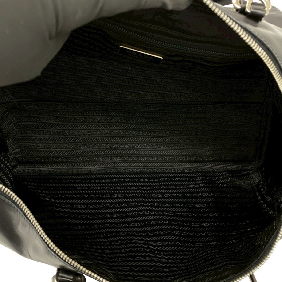 Prada Black Leather Boston Bag Handbag Shoulder Bag (Pre-Owned)