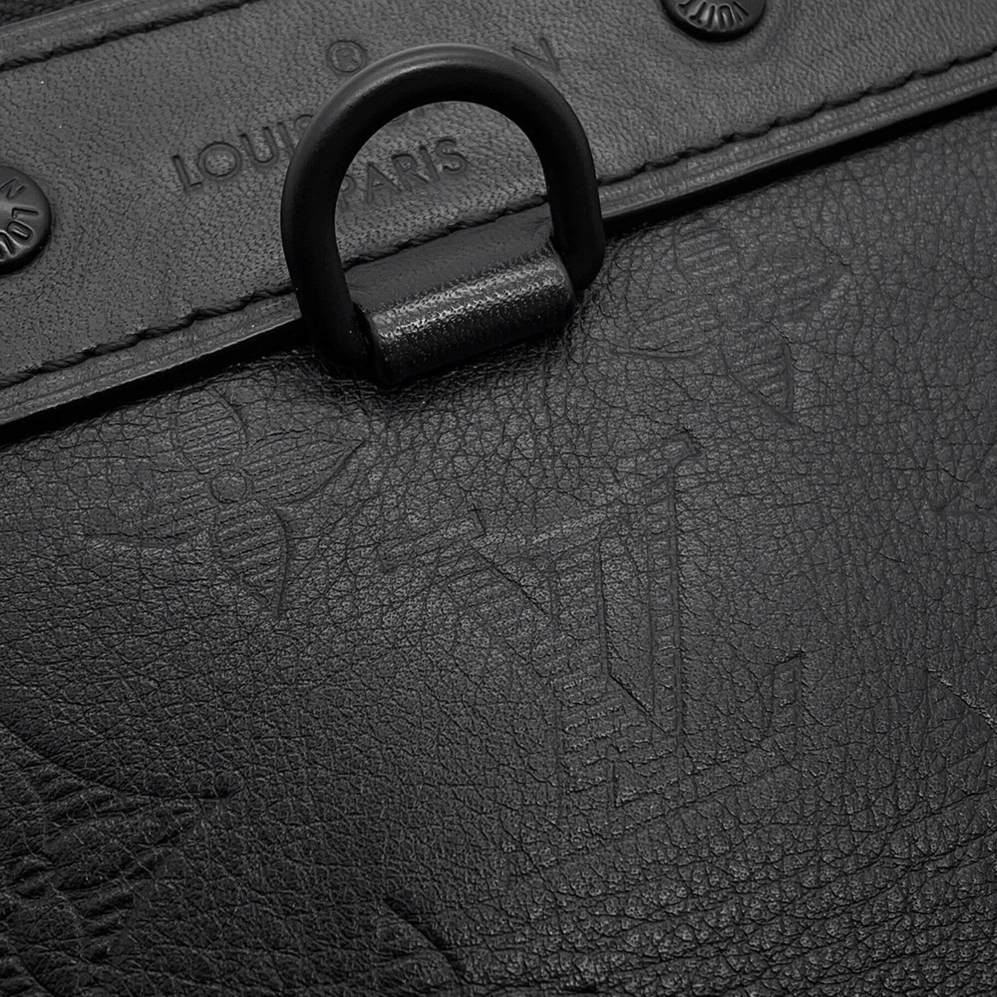 Louis Vuitton Noir Monogram Shadow Clutch Bag Handbag Pochette (Pre-Owned)