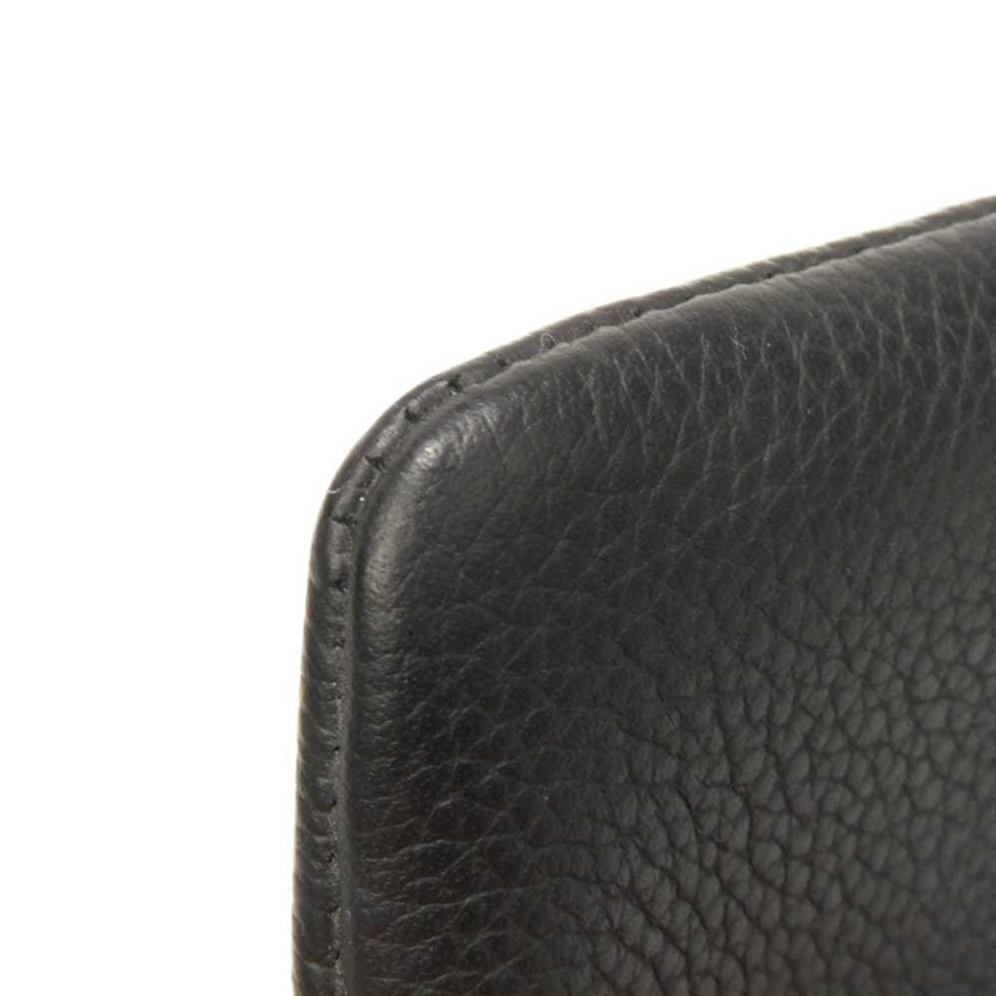 Louis Vuitton Noir Leather Coin Purse/Coin Case (Pre-Owned)