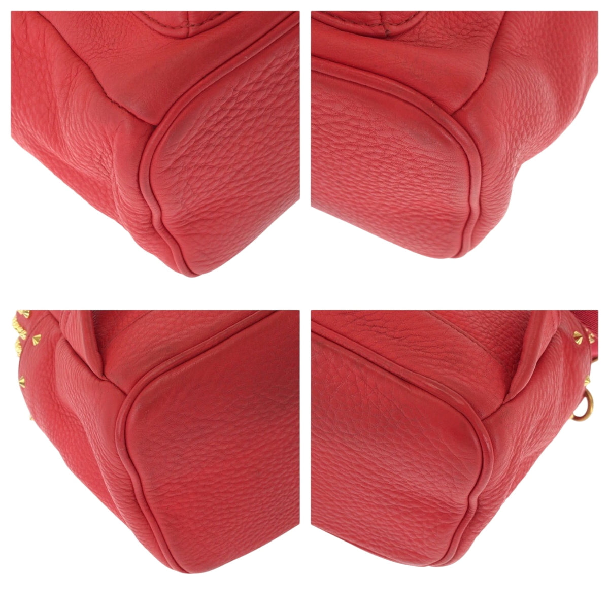 Mcm Red Color Leather Backpack (Pre-Owned)