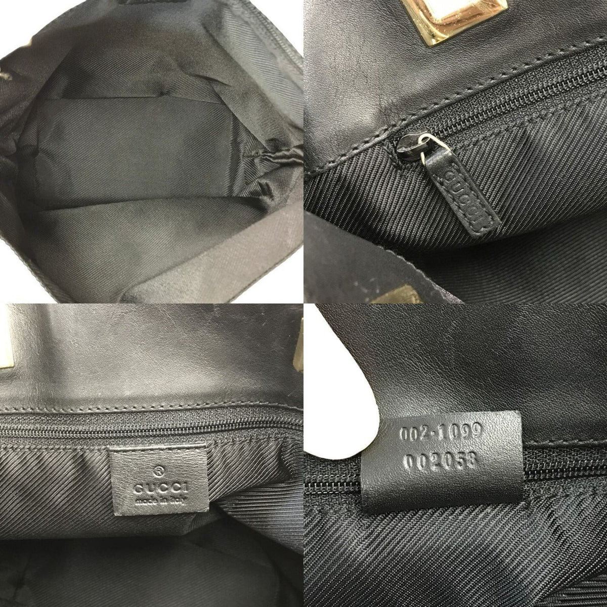 Gucci Gg Canvas Black Tote Bag (Pre-Owned)