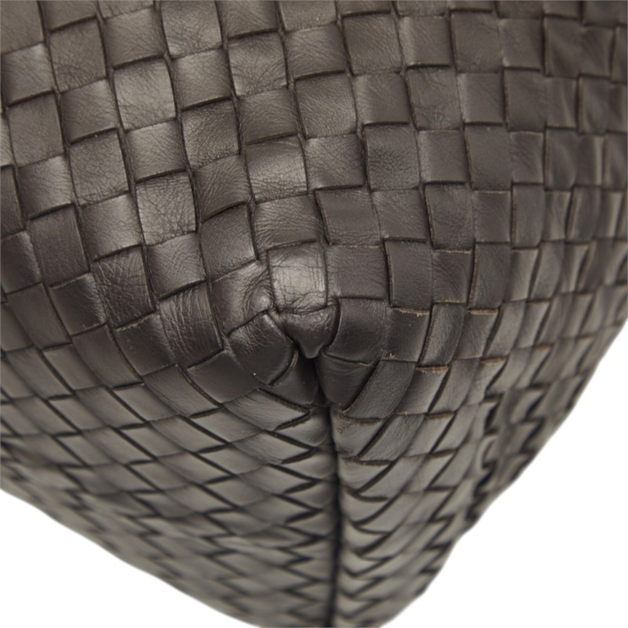 Bottega Veneta Dark Brown Leather Tote Bag (Pre-Owned)