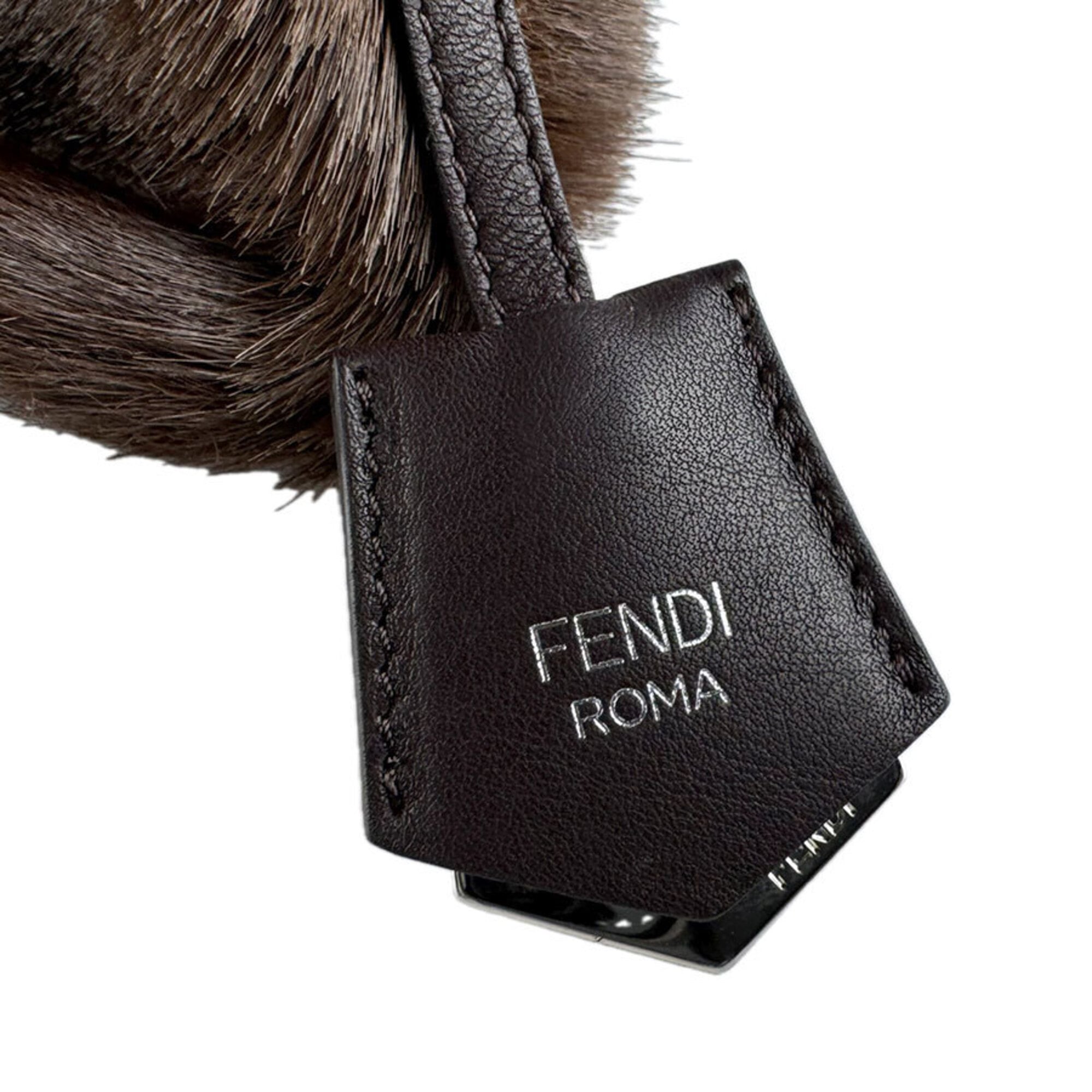 Fendi Brown Leather Handbag Shoulder Bag (Pre-Owned)