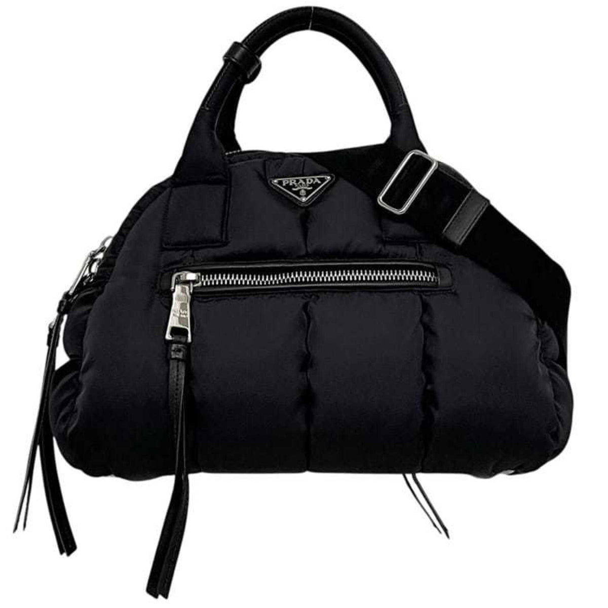 Prada Black Nero Nylon Handbag (Pre-Owned)