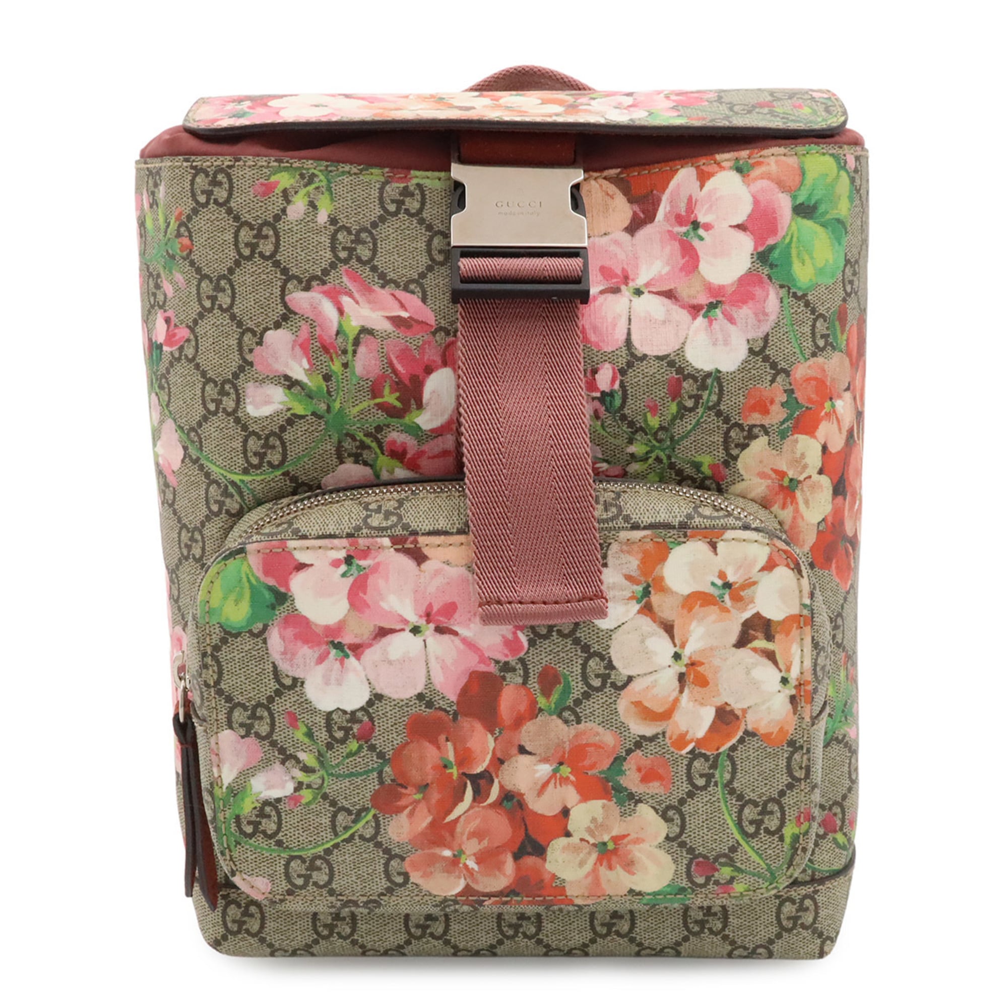 Gucci Beige Pink Multi-Color Pink Gg Supreme Backpack (Pre-Owned)