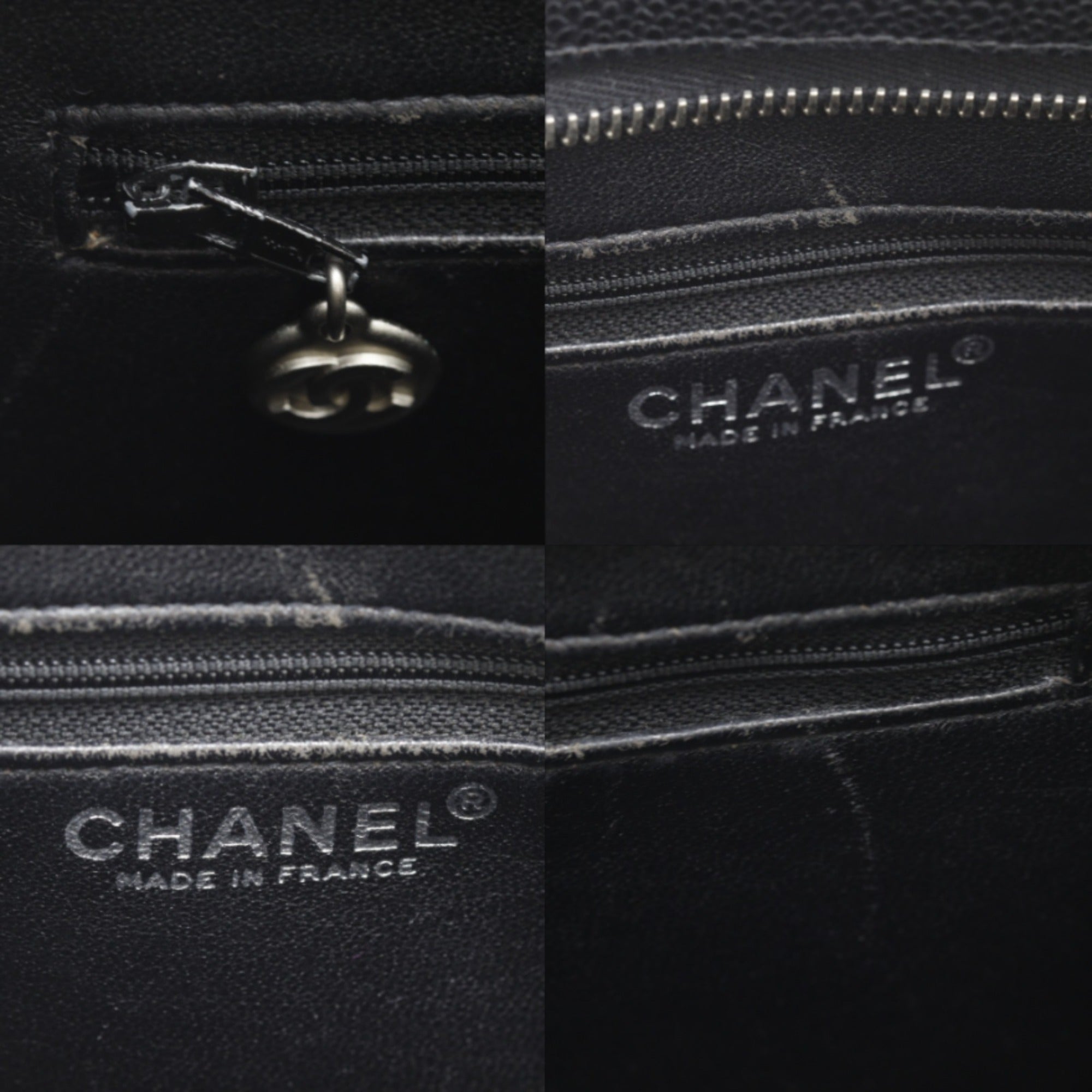Chanel Black Grained Calfskin Tote Bag (Pre-Owned)