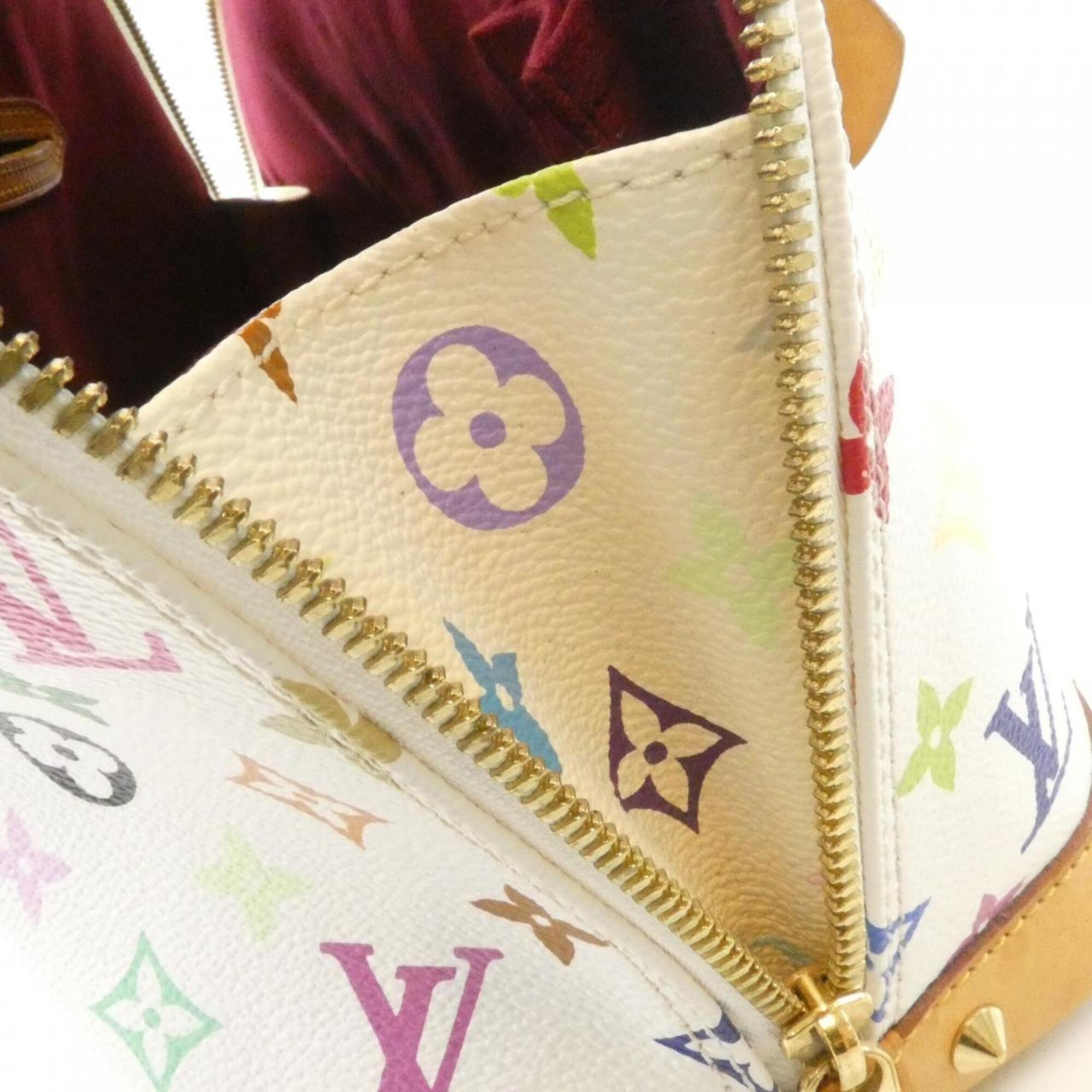 Louis Vuitton Multi-Color White Coated Canvas Handbag (Pre-Owned)