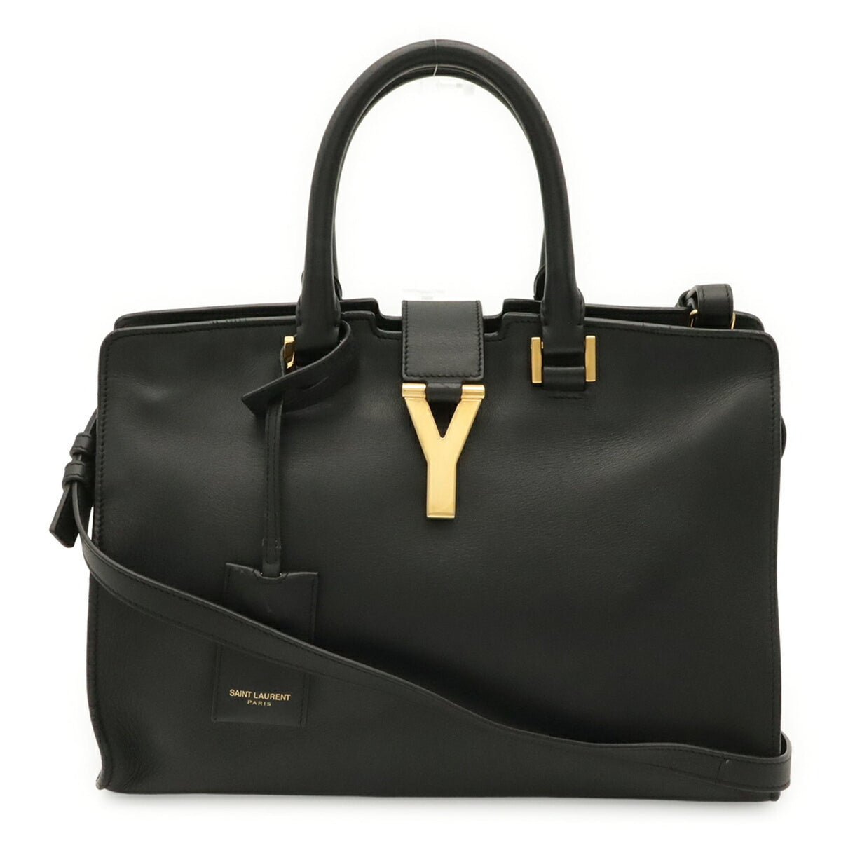 Yves Saint Laurent Black Leather Handbag Shoulder Bag (Pre-Owned)