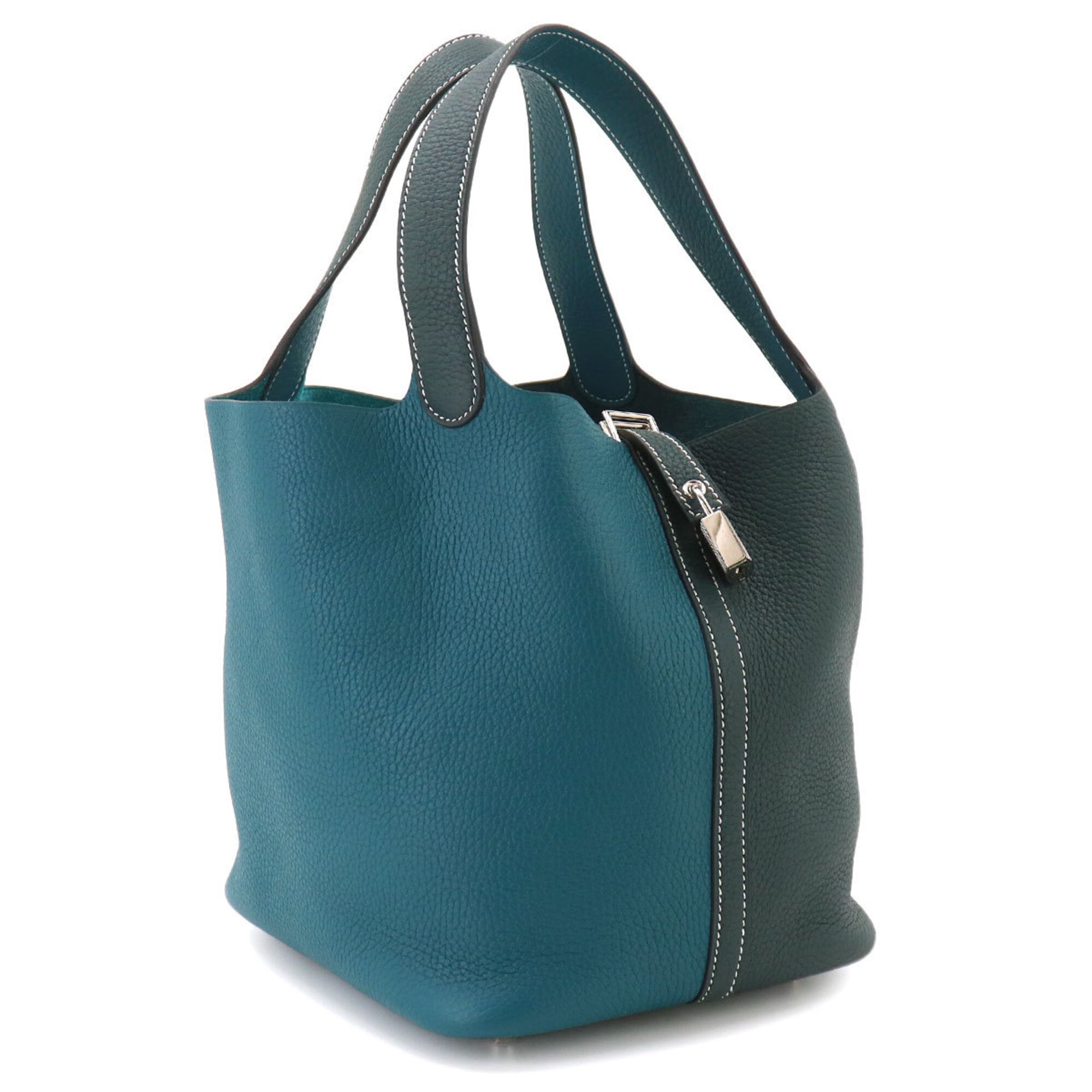 Piko Green Leather Handbag (Pre-Owned)