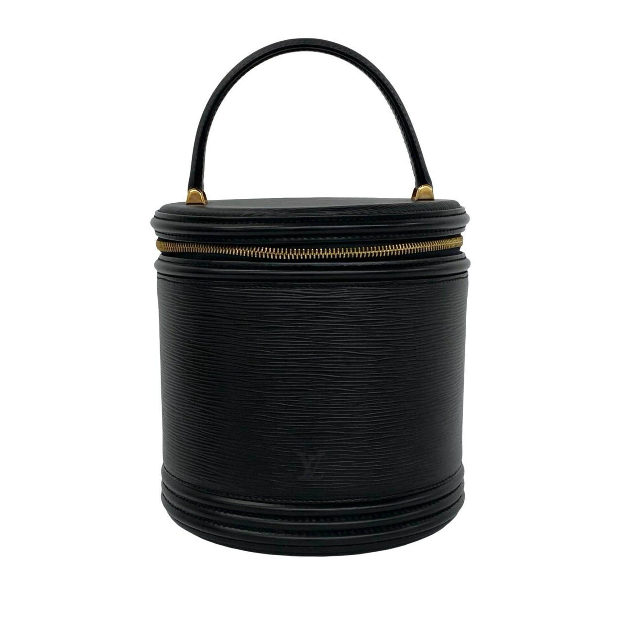 Louis Vuitton Black Leather Handbag Vanity Bag (Pre-Owned)