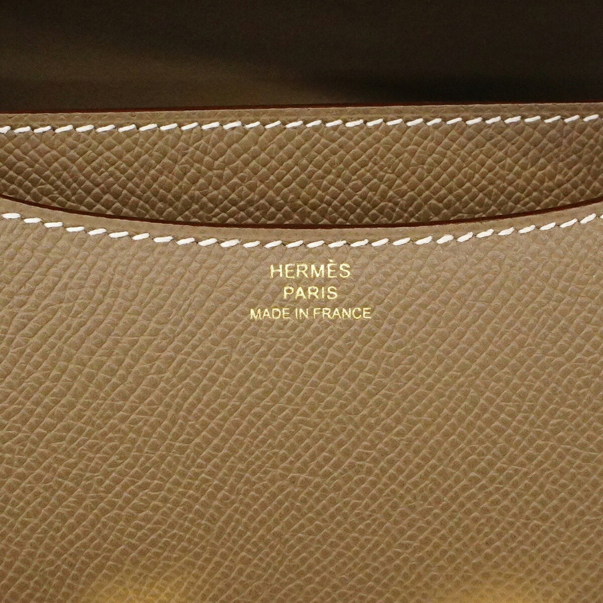 Hermes Etoupe Gray Leather Shoulder Bag (Pre-Owned)