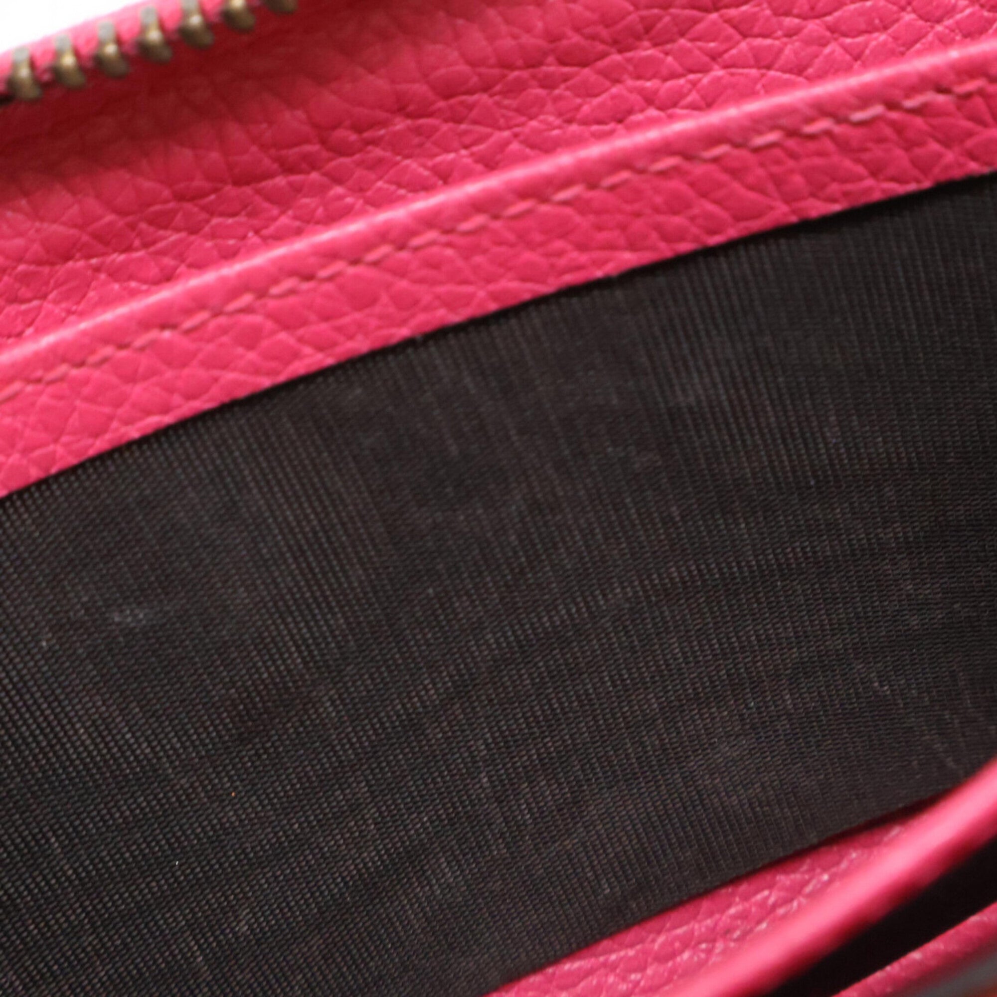 Gucci Pink Leather Coin Purse/Coin Case (Pre-Owned)