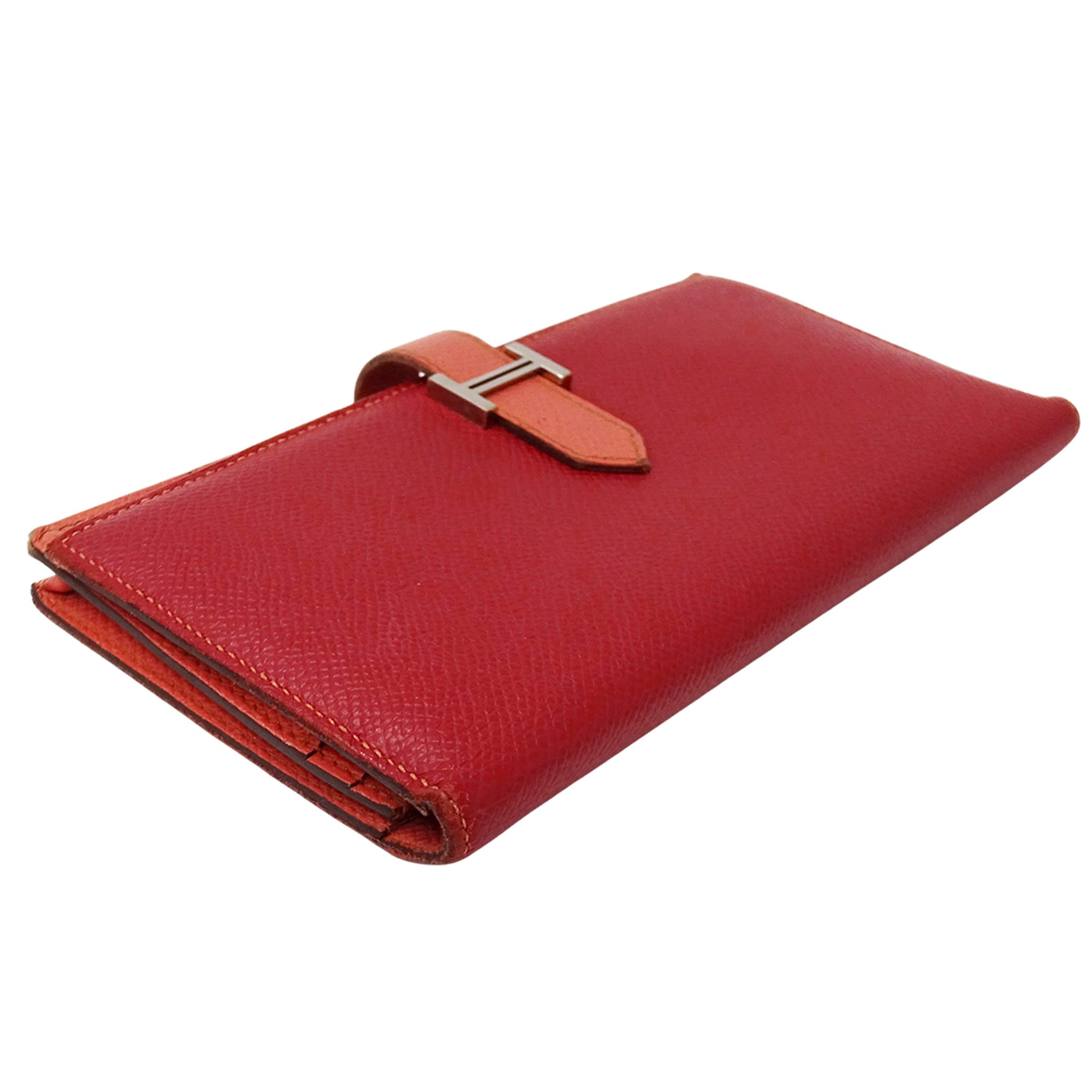 Hermes Pink Red Color Rouge Casaque Soufre Epsom Leather (Pre-Owned)