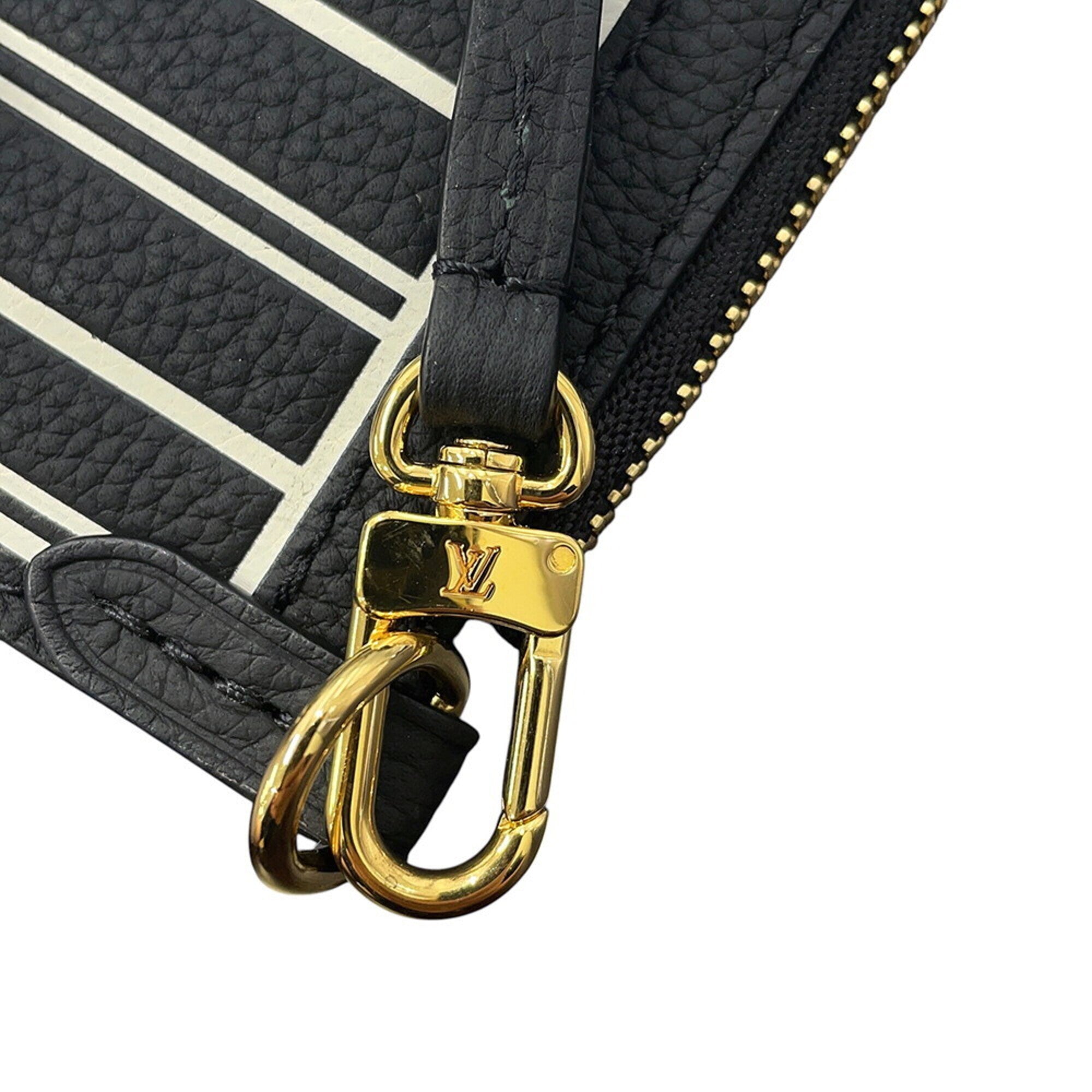 Louis Vuitton Monogram Noir Monogram Leather Handbag Pouch Tote Bag (Pre-Owned)