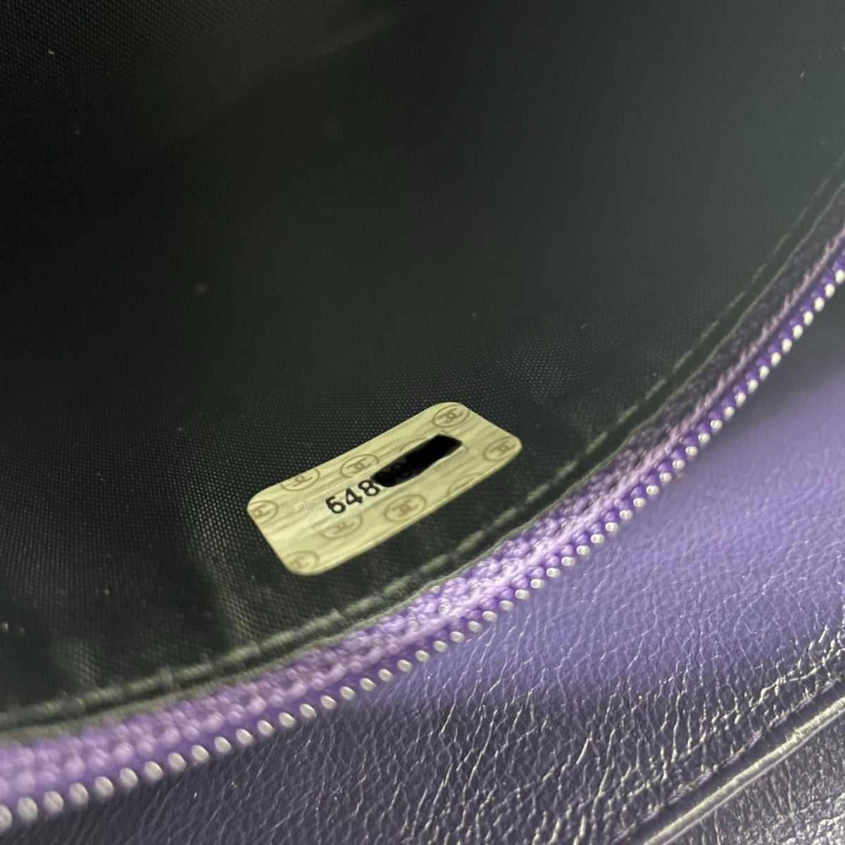 Chanel Purple Leather Handbag (Pre-Owned)