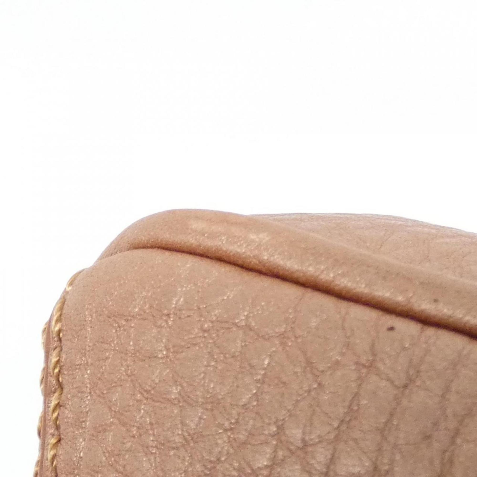 Fendi Beige Pink Leather Shoulder Bag (Pre-Owned)