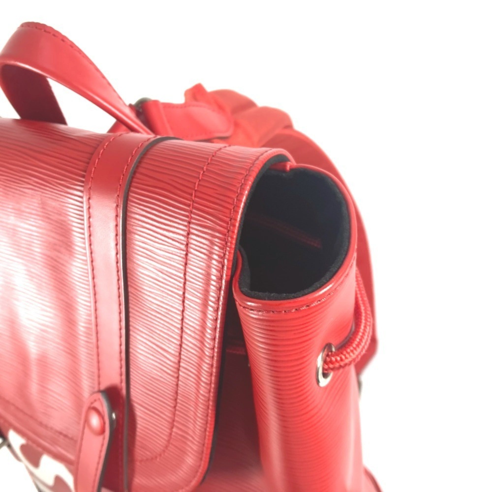 Louis Vuitton Epi Red Color White Epi Leather Backpack (Pre-Owned)