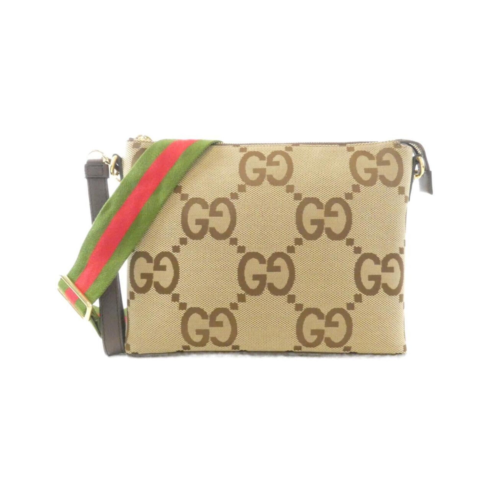 Gucci Brown Camel Gg Canvas Shoulder Bag (Pre-Owned)