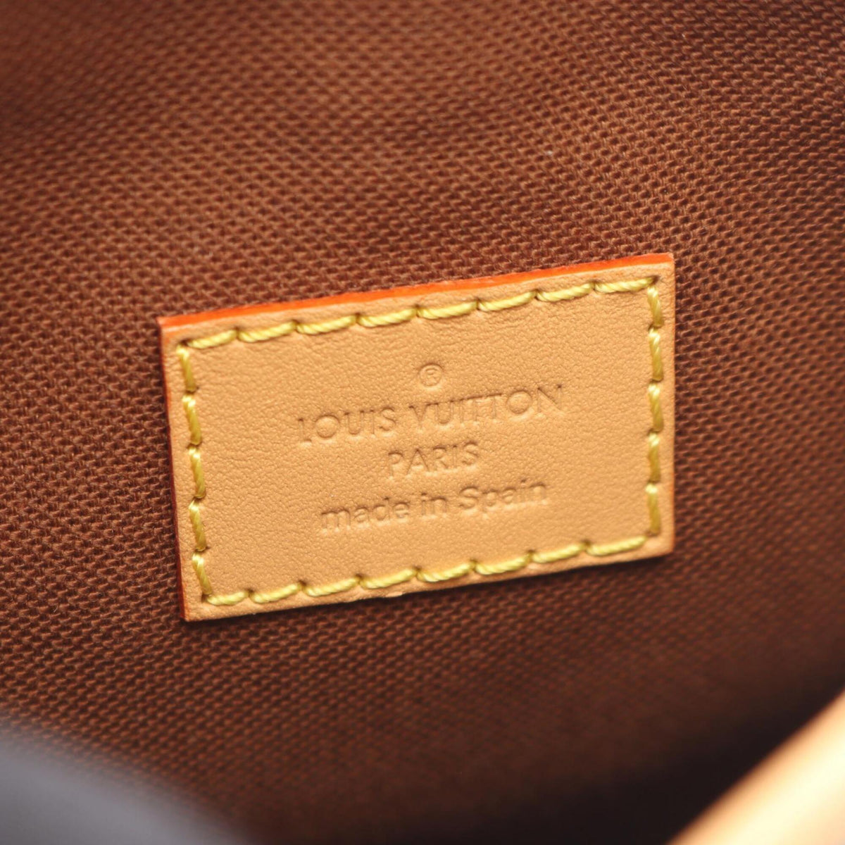 Louis Vuitton Brown Coated Canvas Leather Handbag Shoulder Bag (Pre-Owned)